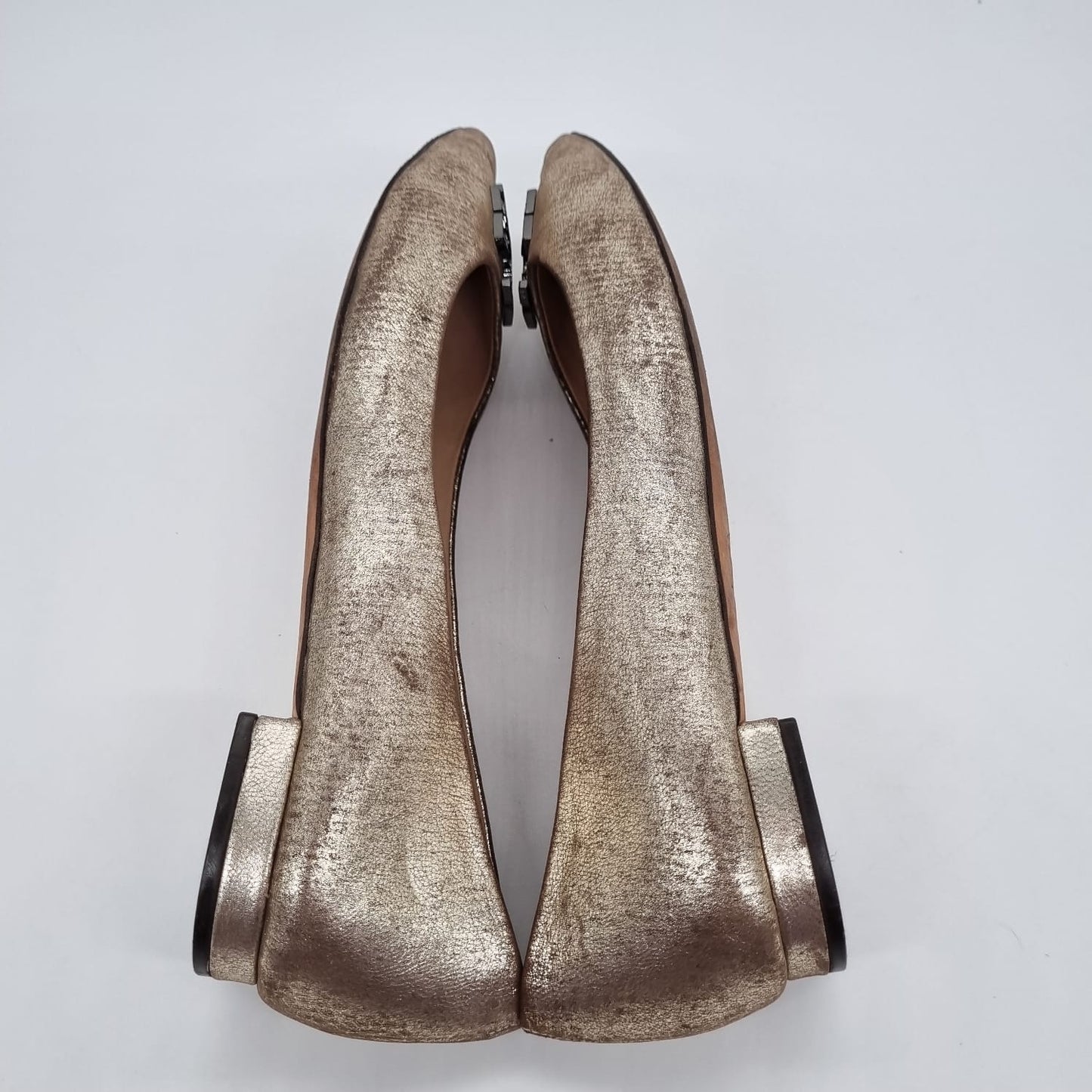 Tory Burch Ballet Flats Metallic Gold Size 8M/25