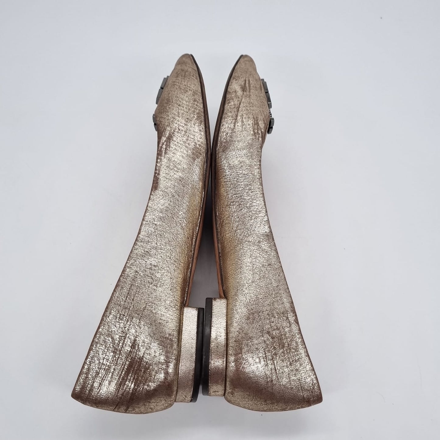 Tory Burch Ballet Flats Metallic Gold Size 8M/25