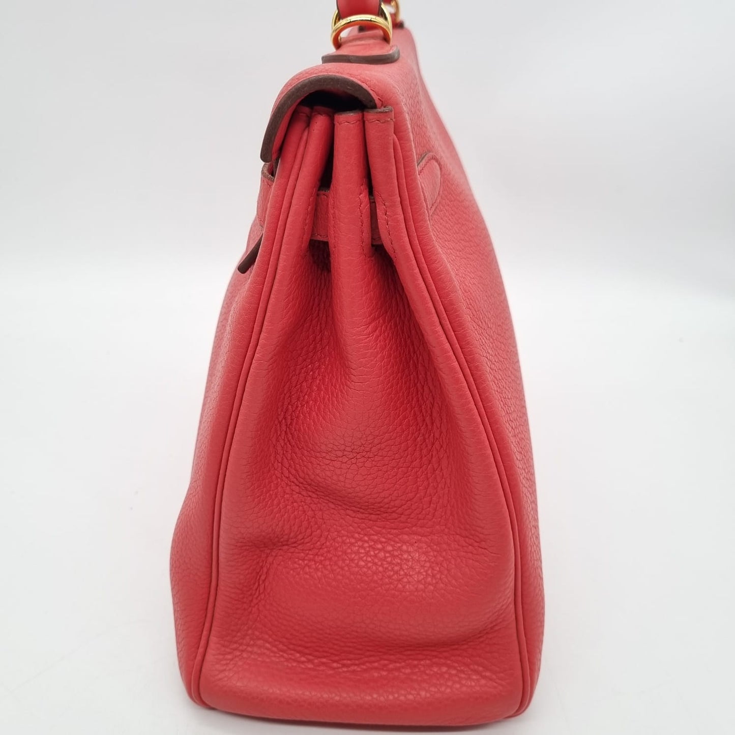 Hermes Kelly 35 Togo Leather Rose Texas #N 2010 Size 35x12x26