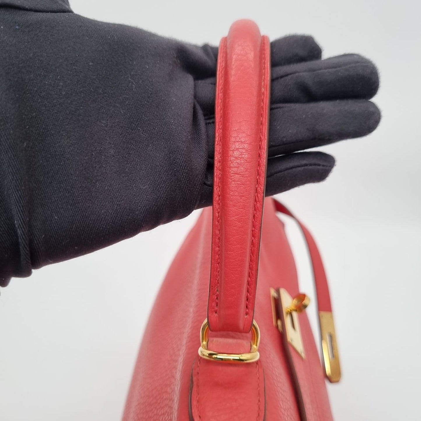 Hermes Kelly 35 Togo Leather Rose Texas #N 2010 Size 35x12x26