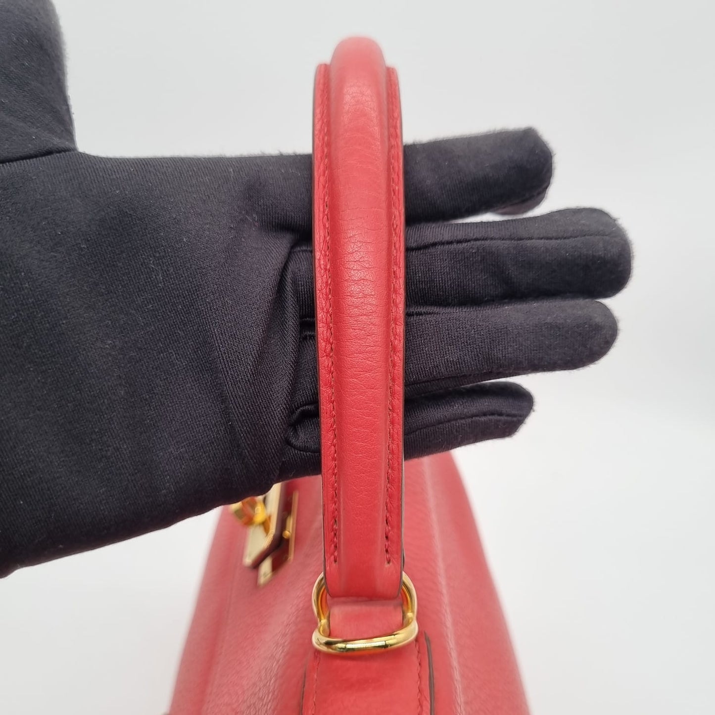 Hermes Kelly 35 Togo Leather Rose Texas #N 2010 Size 35x12x26