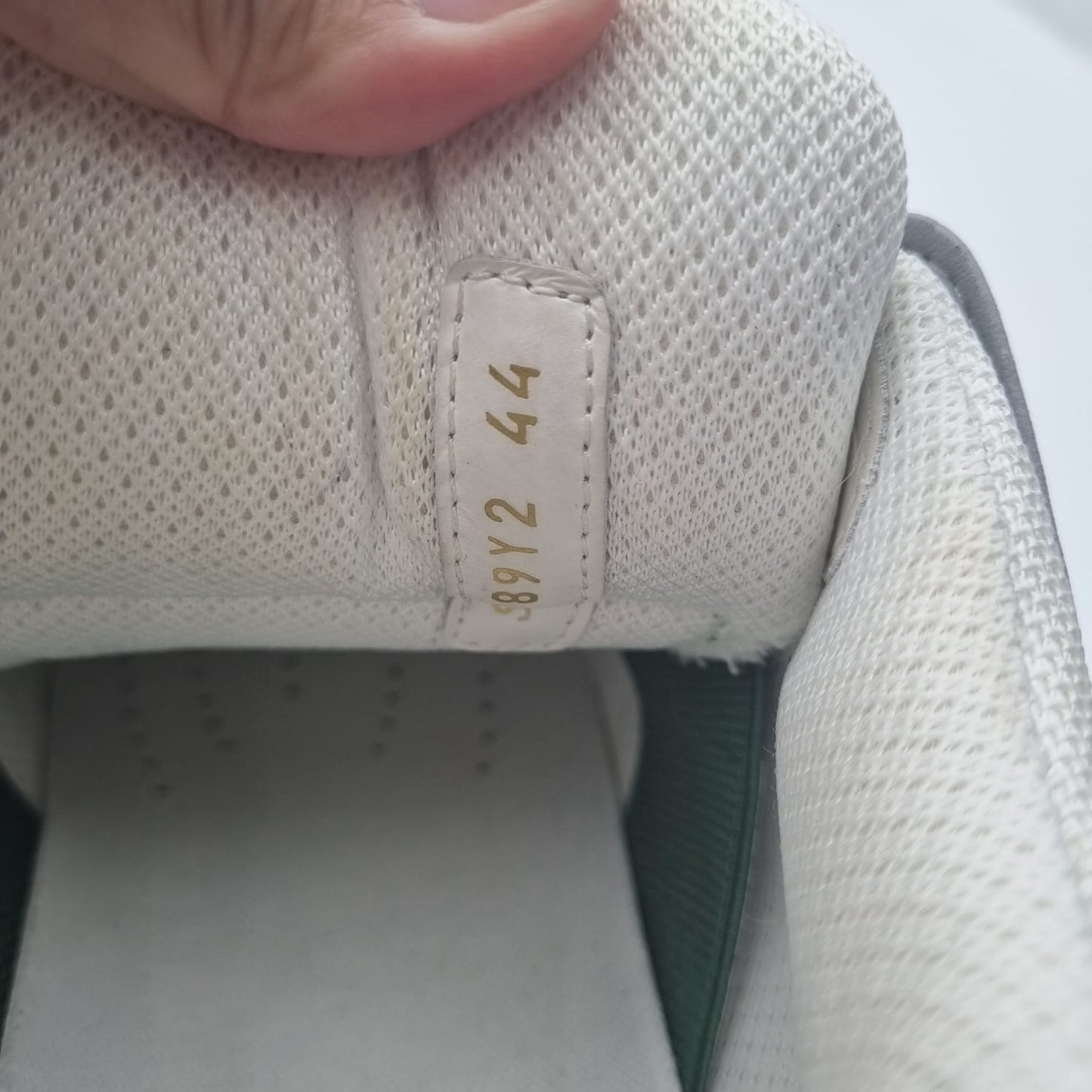 Valentino Garavani V Logo Open Skate Sneaker Fabric White Green Size 44/29,5