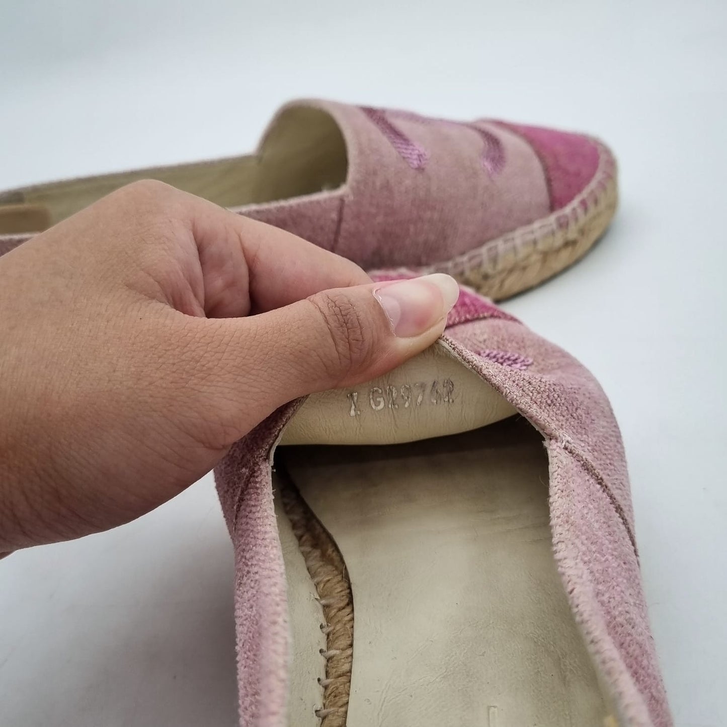 Chanel Espadrilles Canvas Pink Size 37/23