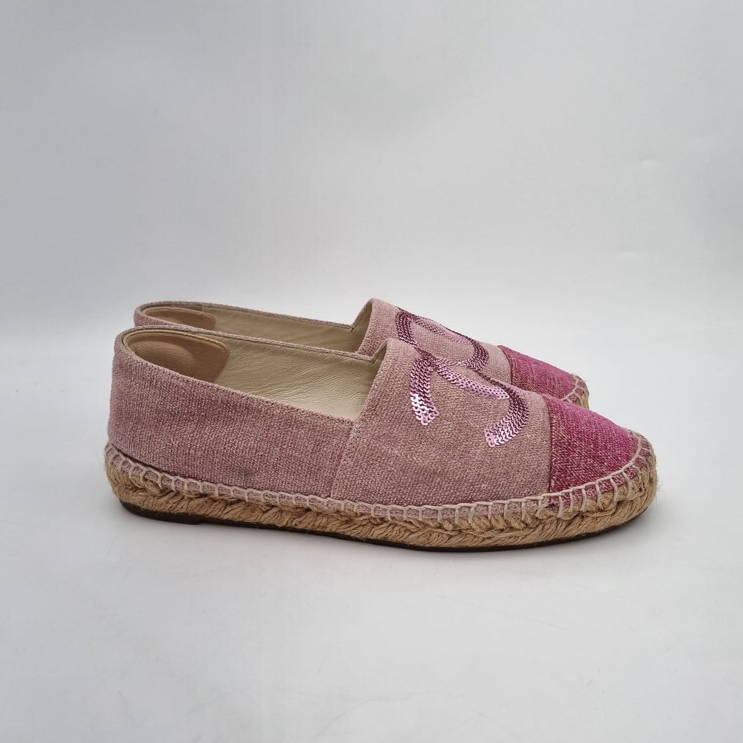 Chanel Espadrilles Canvas Pink Size 37/23