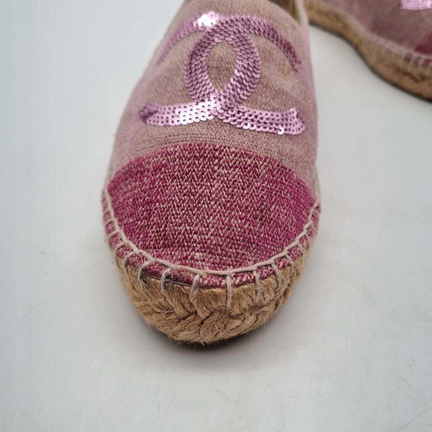 Chanel Espadrilles Canvas Pink Size 37/23