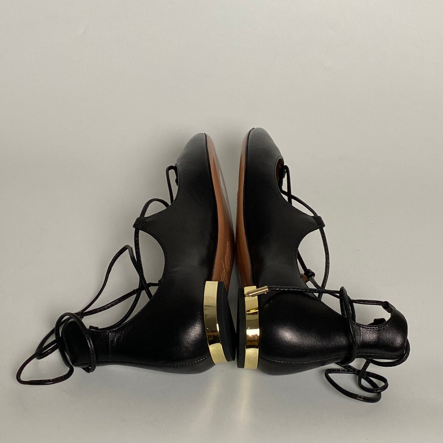 Aquazzura Christy Leather Flats Black