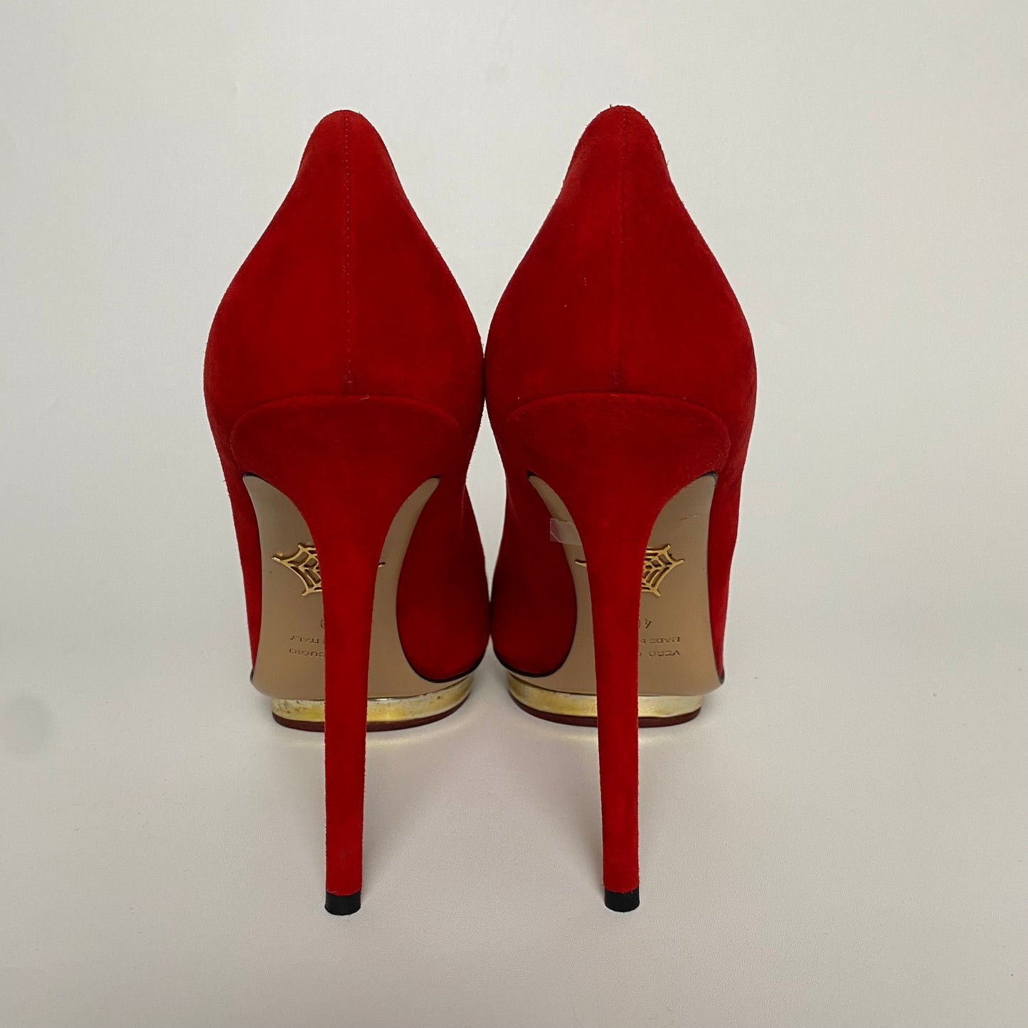 Charlotte Olympia Heels Red Suede