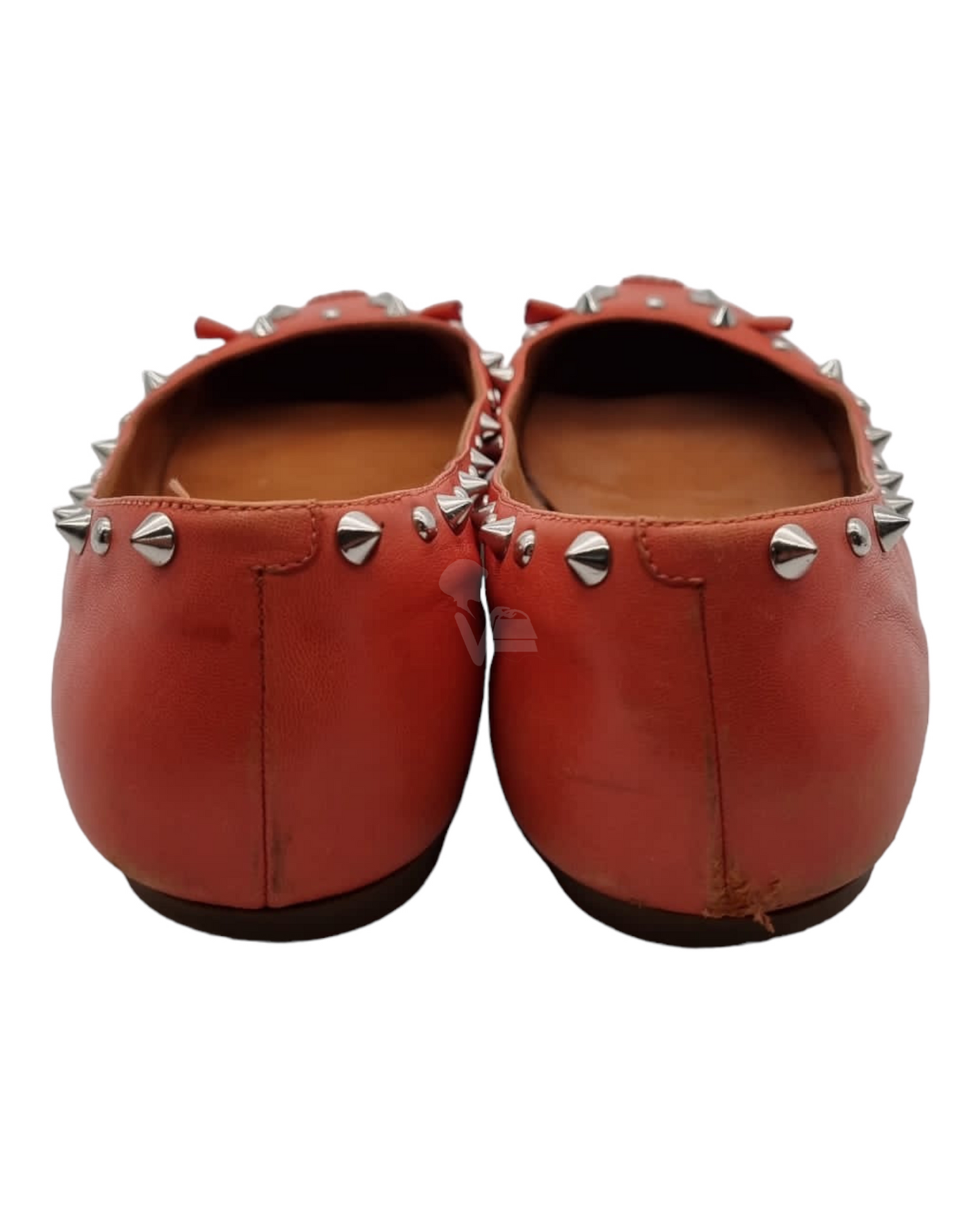 Marc by Marc Jacobs Ballerine Leather Orange Studed Size 41/27