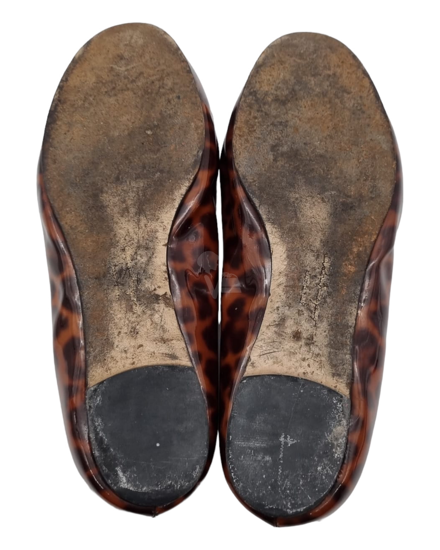 Salvatore Ferragamo Vara Bow Leopard Print Flats Size 7,5/24