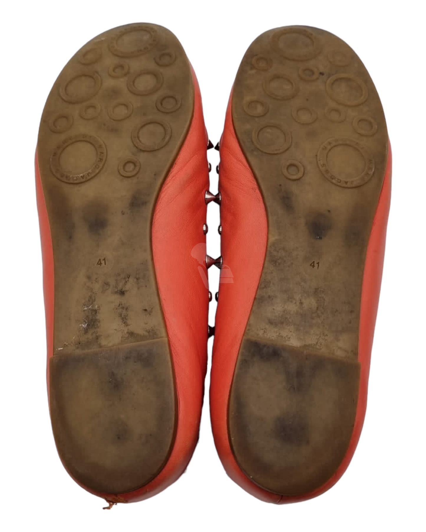 Marc by Marc Jacobs Ballerine Leather Orange Studed Size 41/27