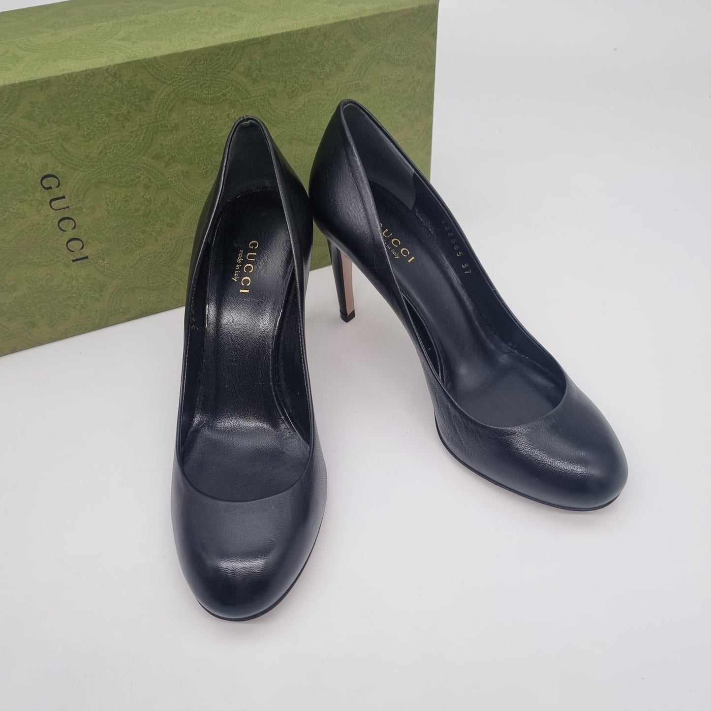 Gucci Heels Leather Black Size 37/24,5