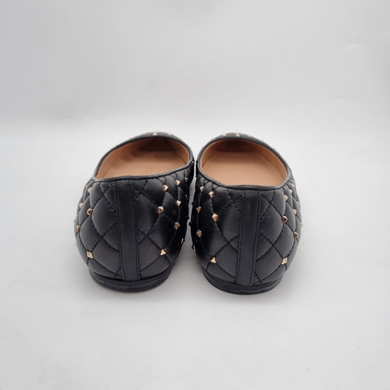 Valentino Ballerina Flats Black Stud Size 39,5/26