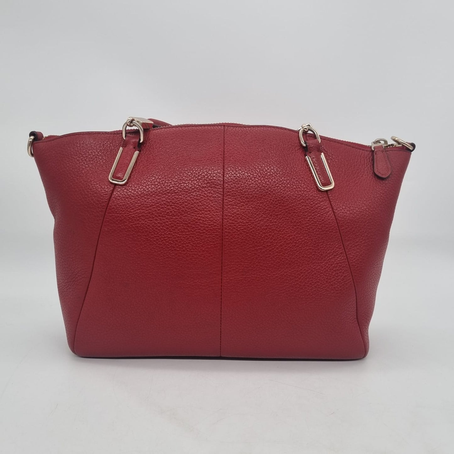 Coach Kelsey Pebble Leather Red 2in1 Size 27x8x20