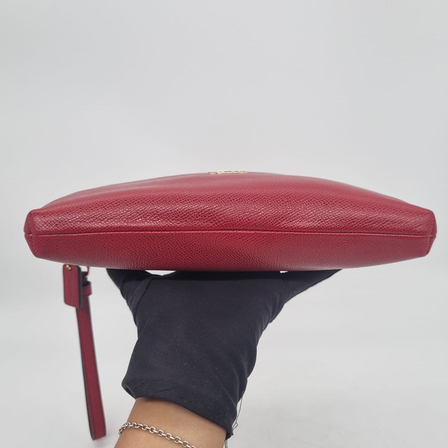 Coach Kelsey Pebble Leather Red 2in1 Size 27x8x20