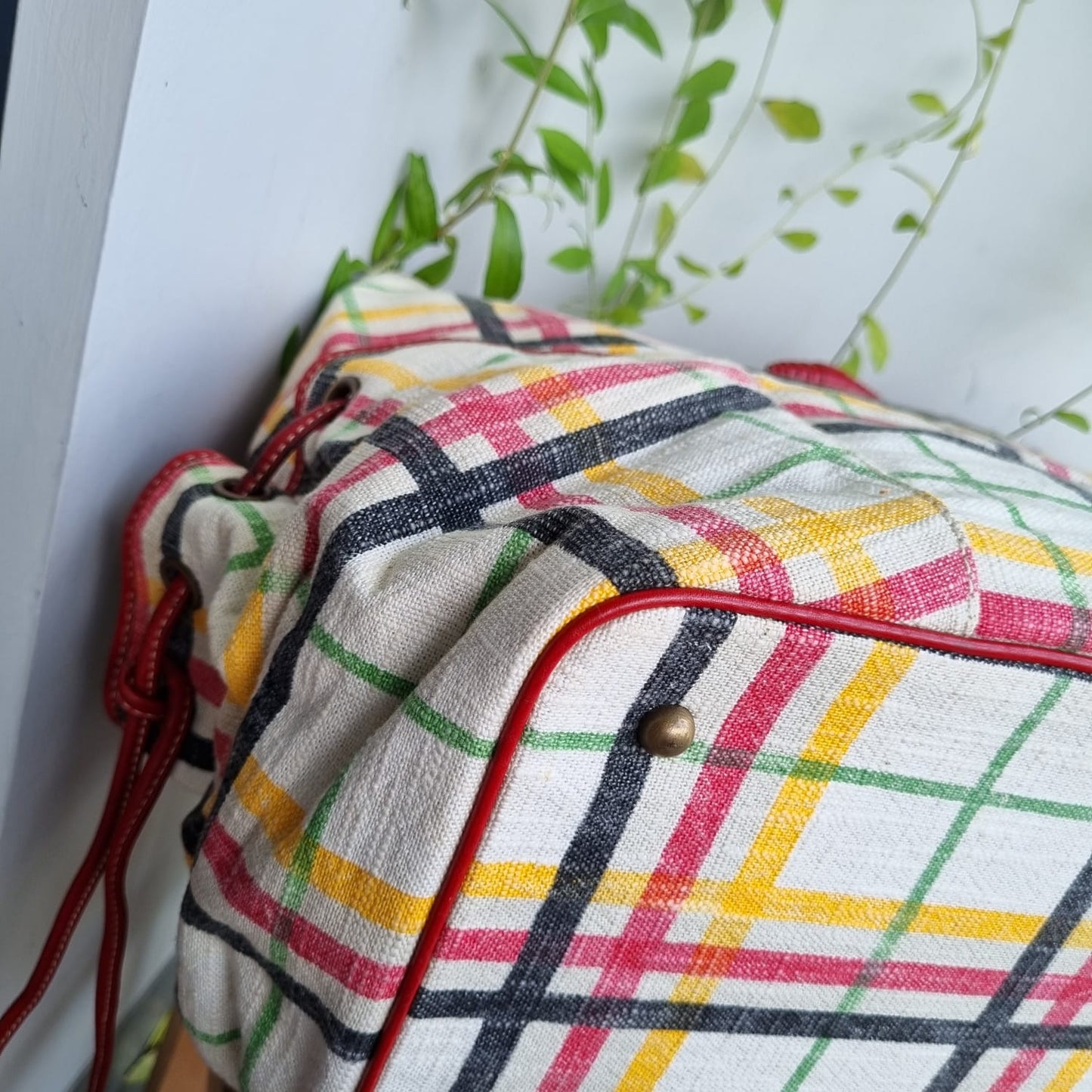 Burberry Canvas Nova Check Large Tote Multicolor Size 34x20x30