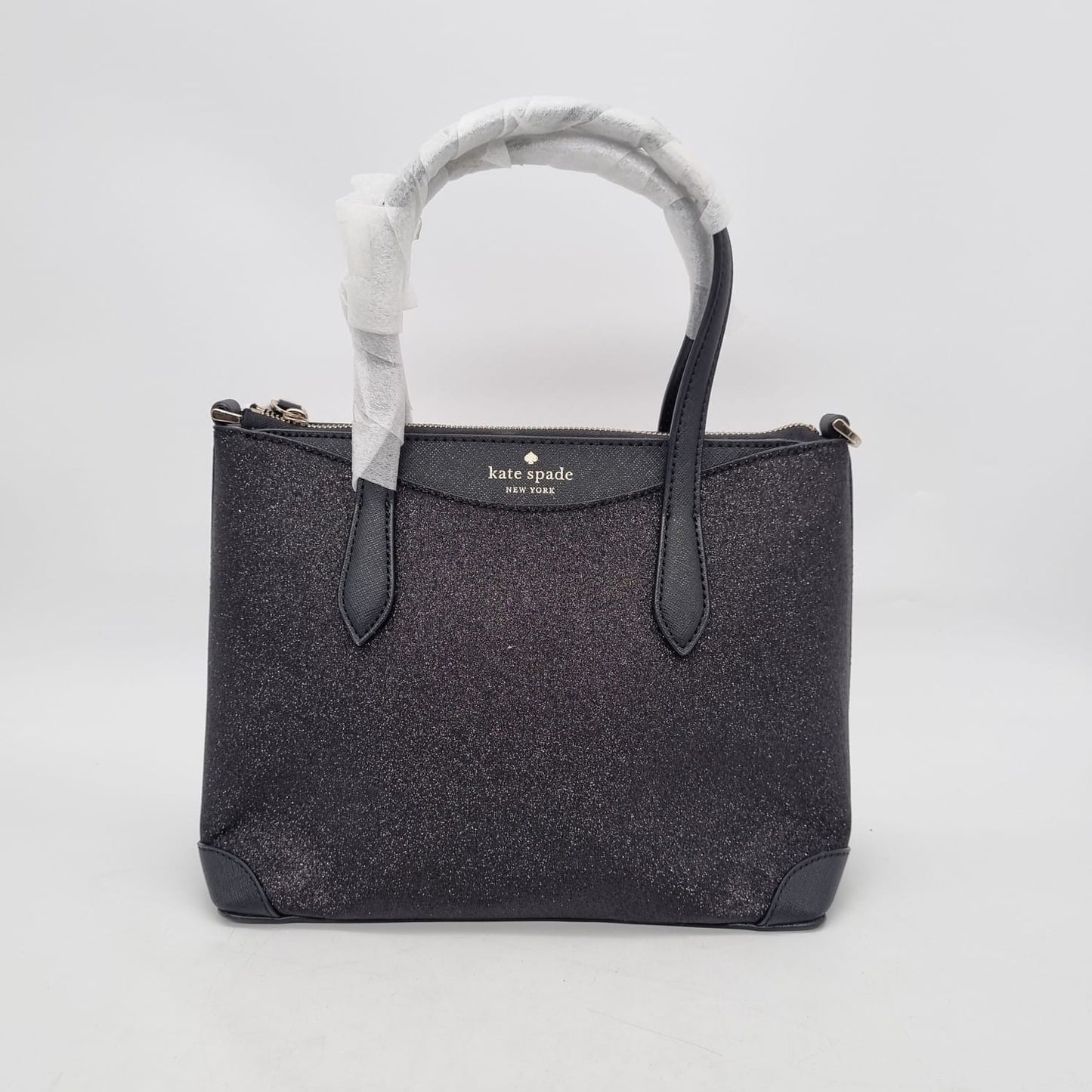 Kate Spade Satchel Glitter Fabric Shoulder Bag Black Size 24x1019