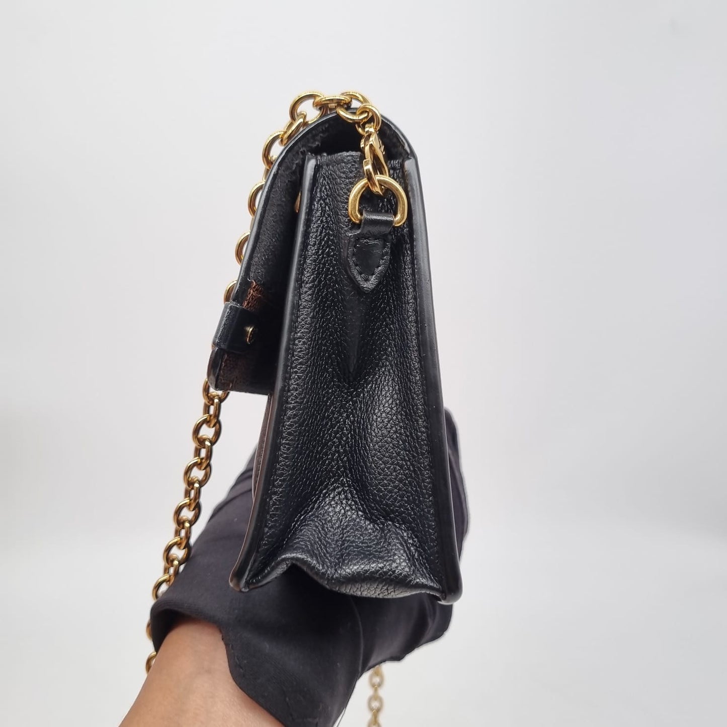 Louis Vuitton Vavin Damier Ebene Chain Wallet 2021 Size 16x4x13