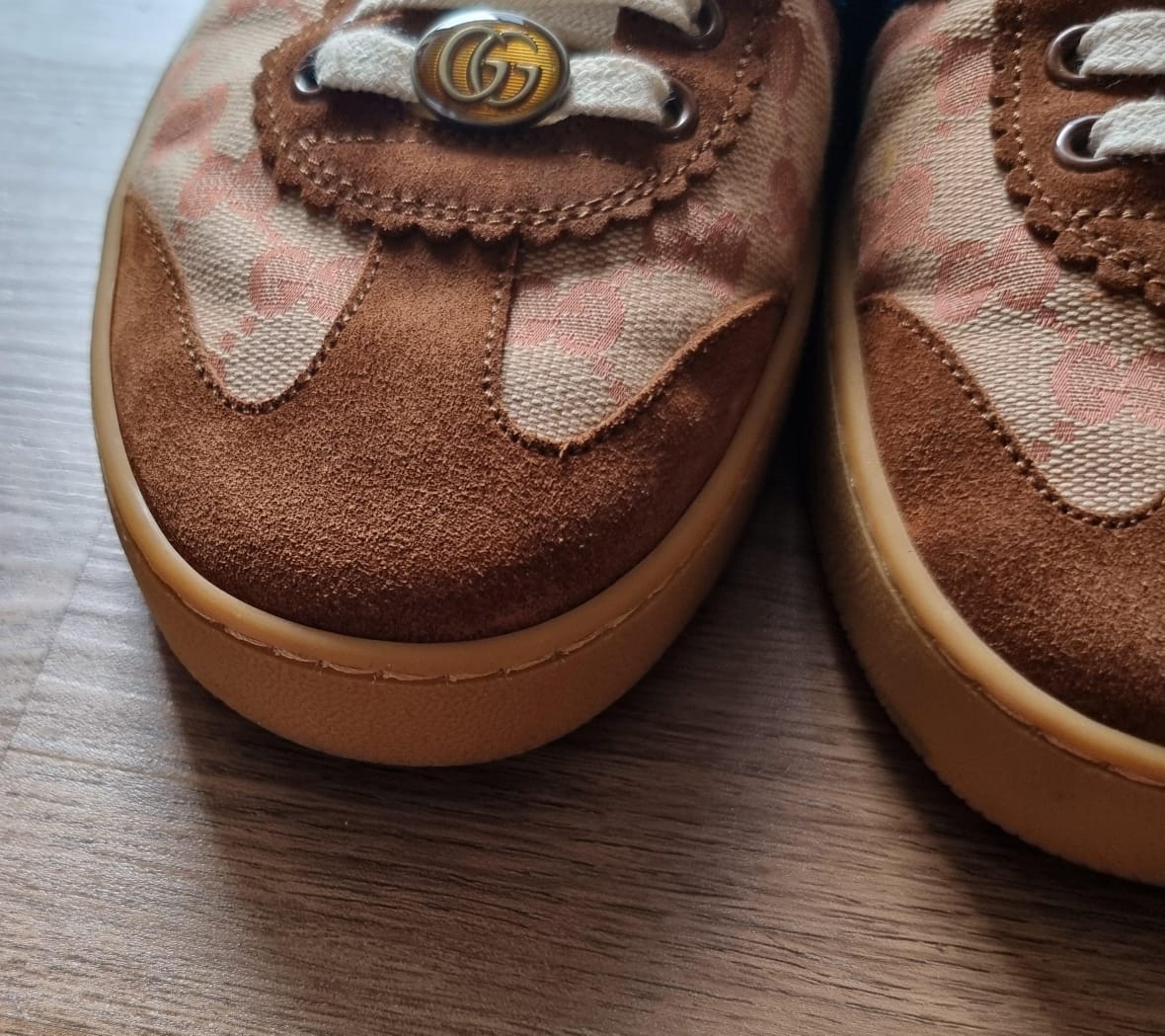 Gucci GG Web Sneakers Suede Brown Multi Size 9/28,5 cm