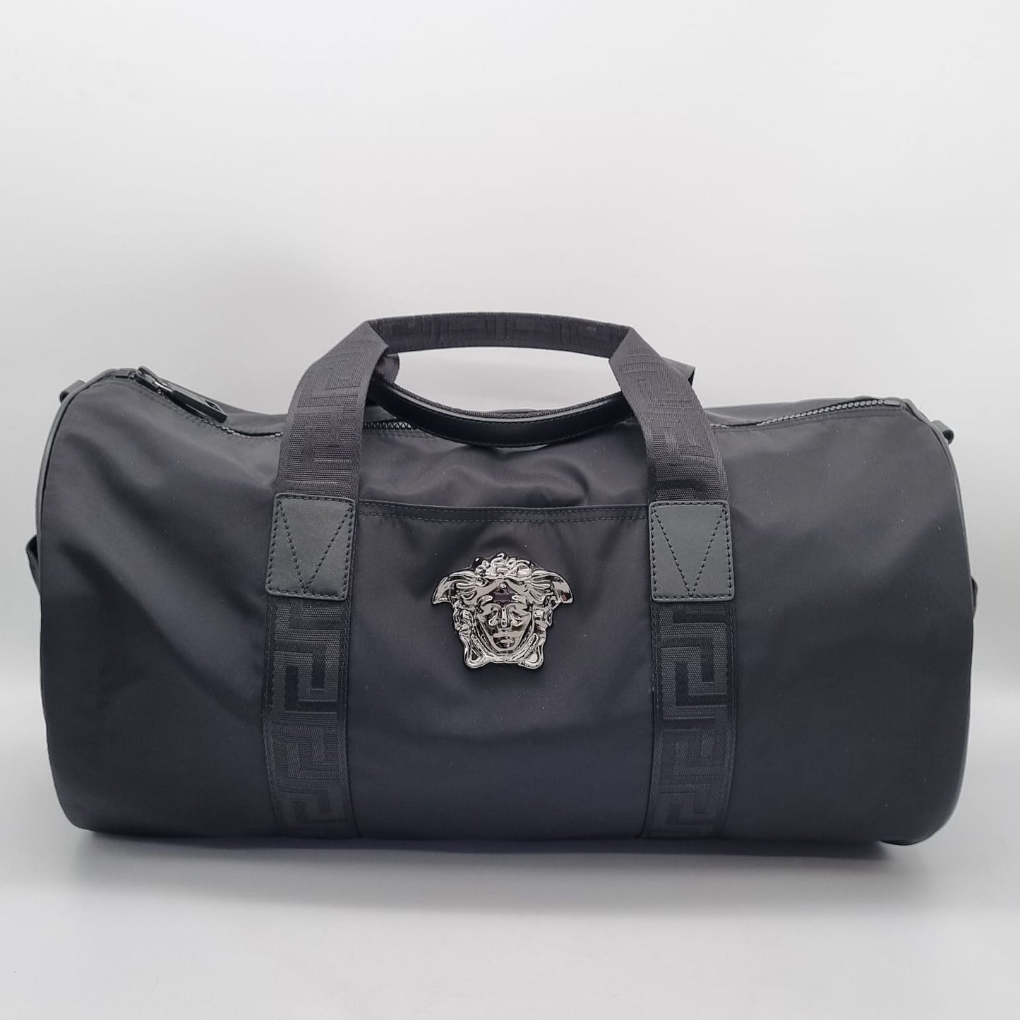 Versace Duffle Bag Nylon BLack New Size 46x27x2