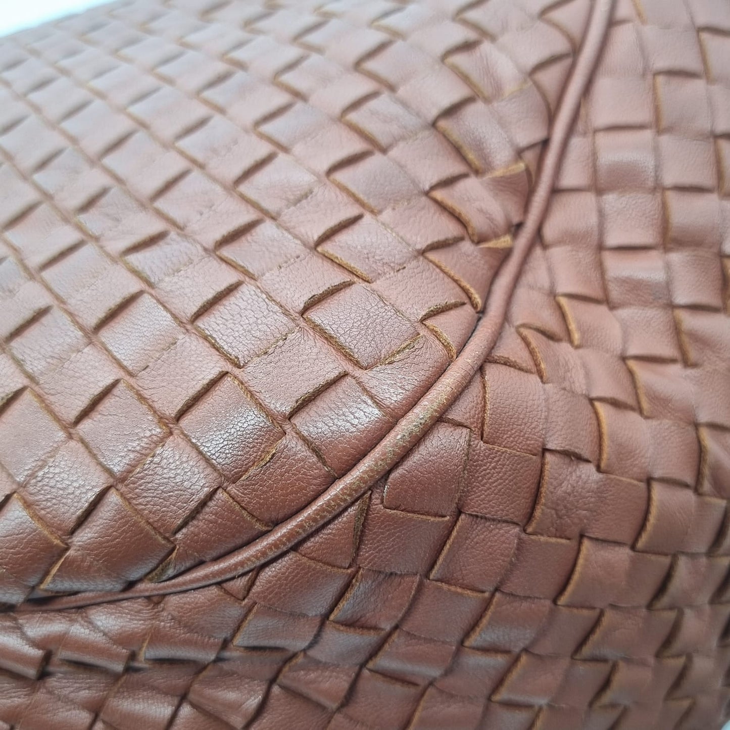 Bottega Venetta Interciatto Flap Bag Sling Bag Brick tahun 2011 size 31x10x32