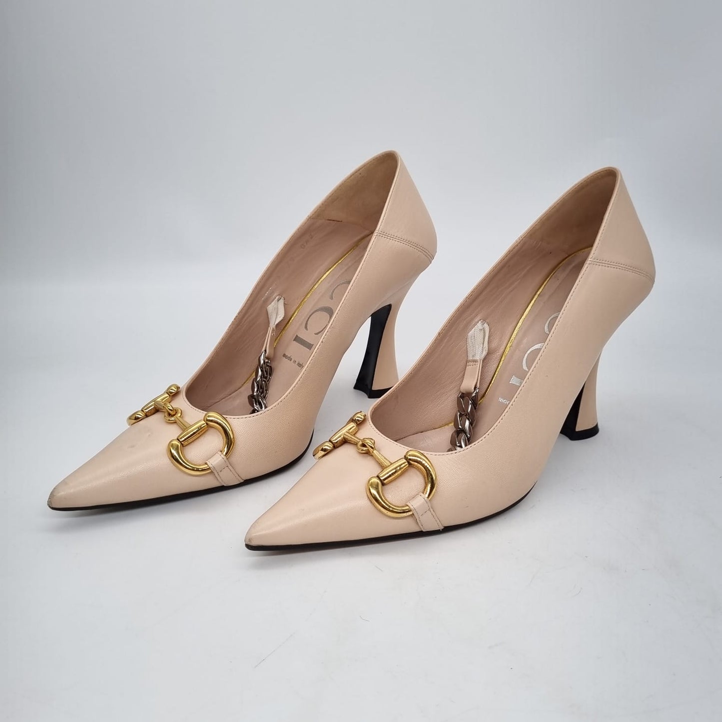Gucci Horsebit Malaga Kid Skin Rose Size 39/27,5 (dari ujung lancip)