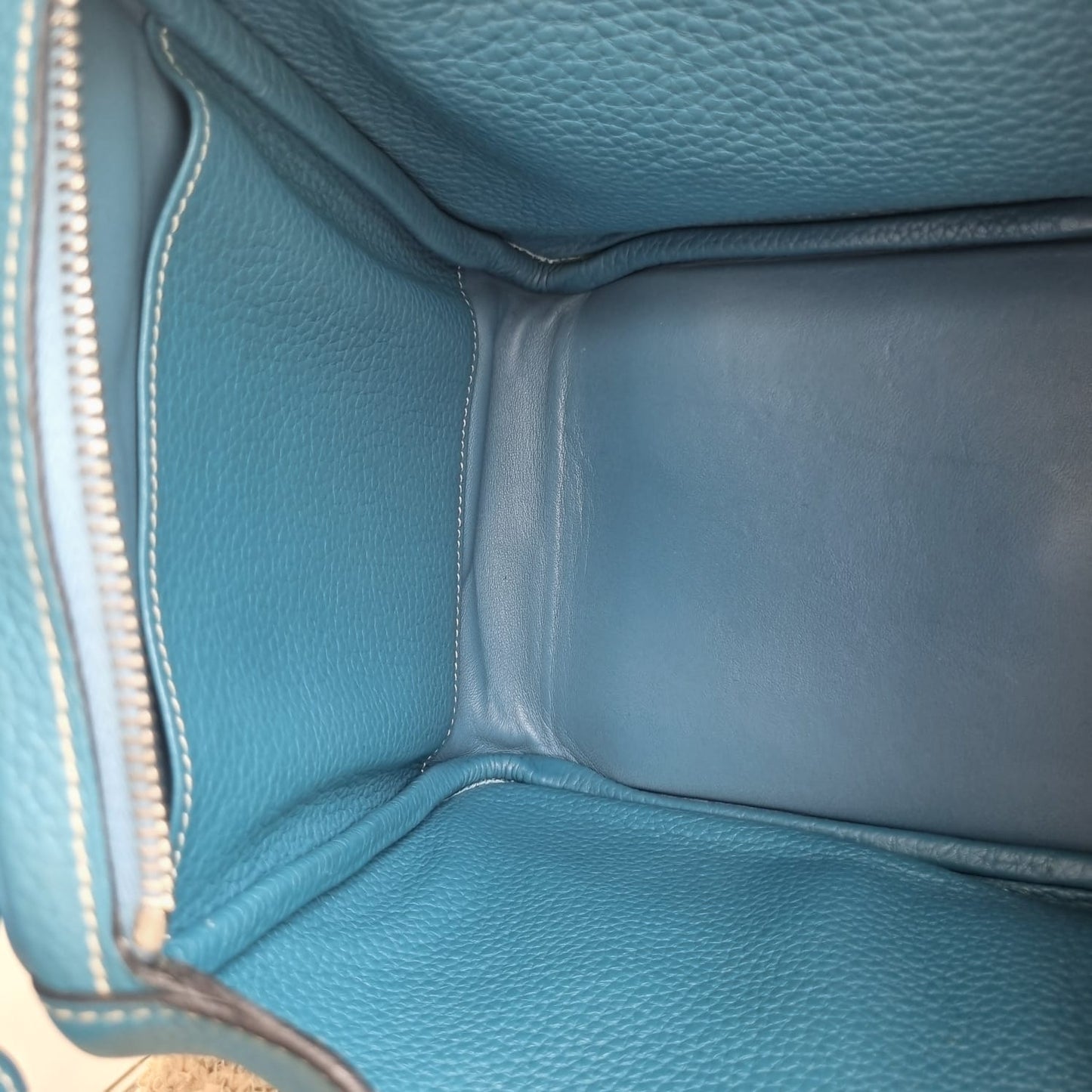 Hermes Lindy 30 Blue Jeans PHW #R Size 30x13x20