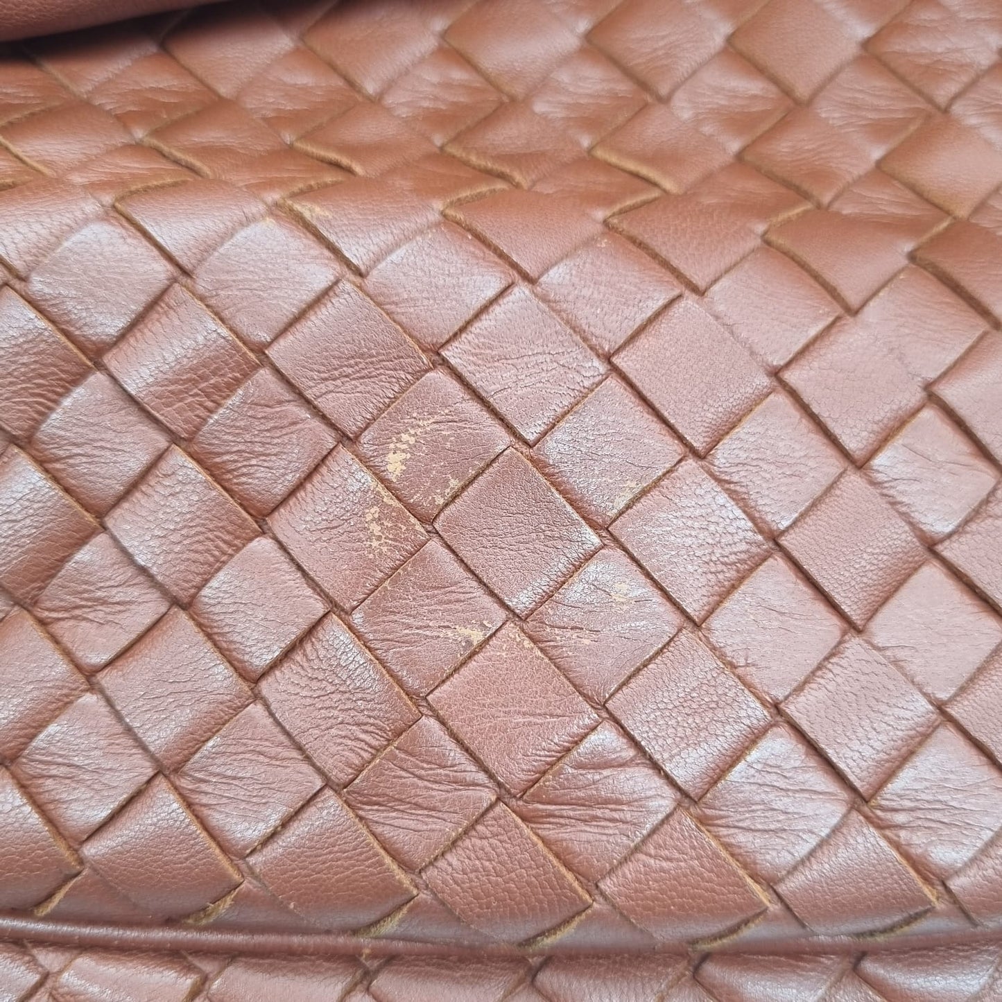 Bottega Venetta Interciatto Flap Bag Sling Bag Brick tahun 2011 size 31x10x32