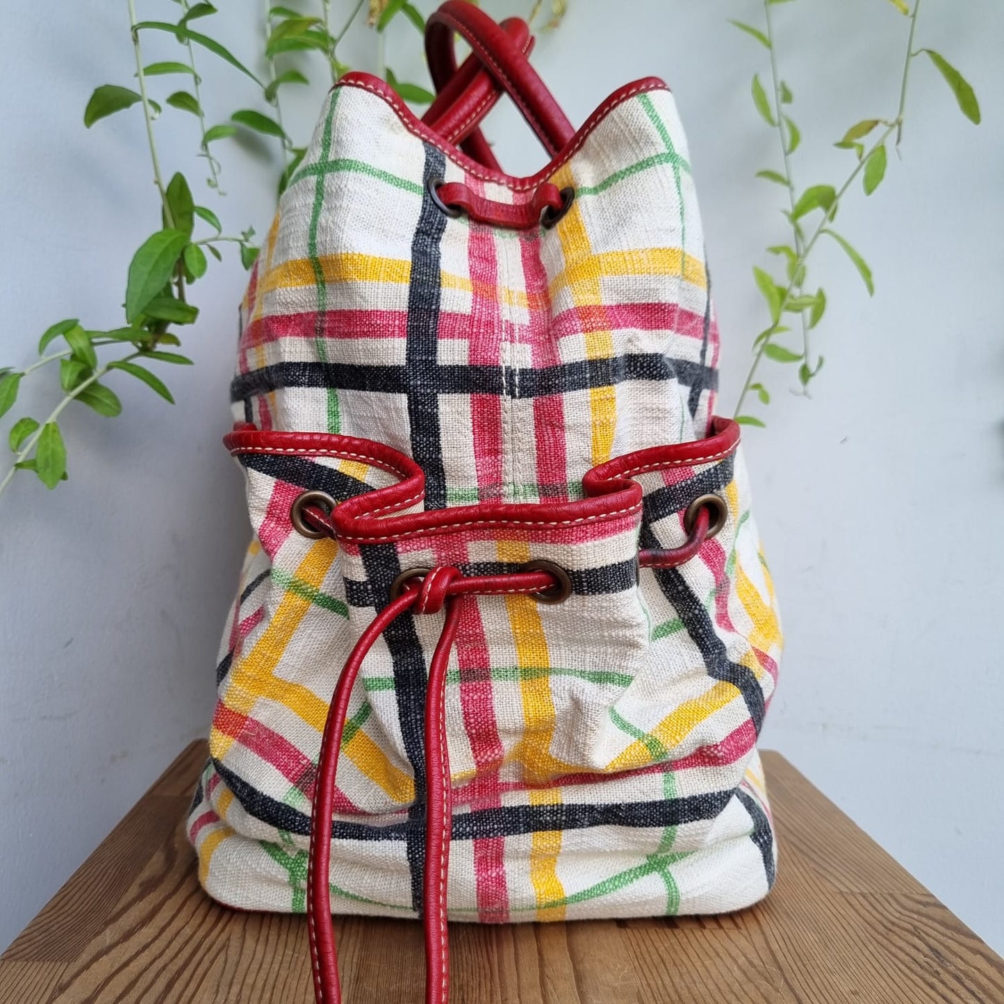 Burberry Canvas Nova Check Large Tote Multicolor Size 34x20x30