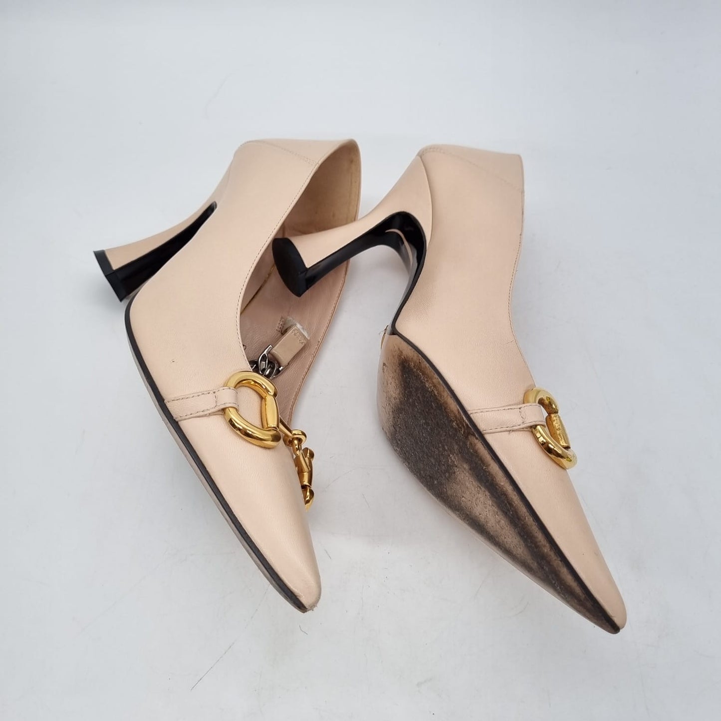Gucci Horsebit Malaga Kid Skin Rose Size 39/27,5 (dari ujung lancip)