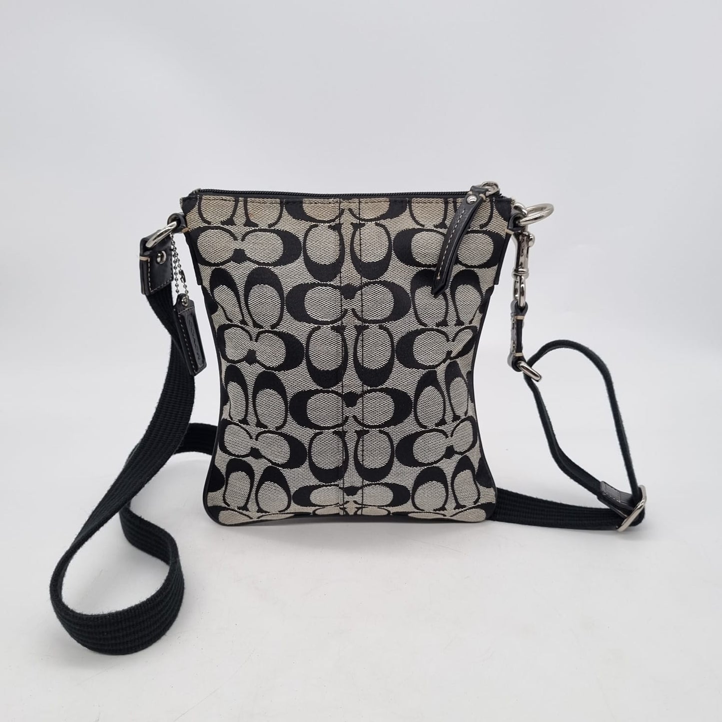 Coach Signature Crossbody Bag Black Size 19x22