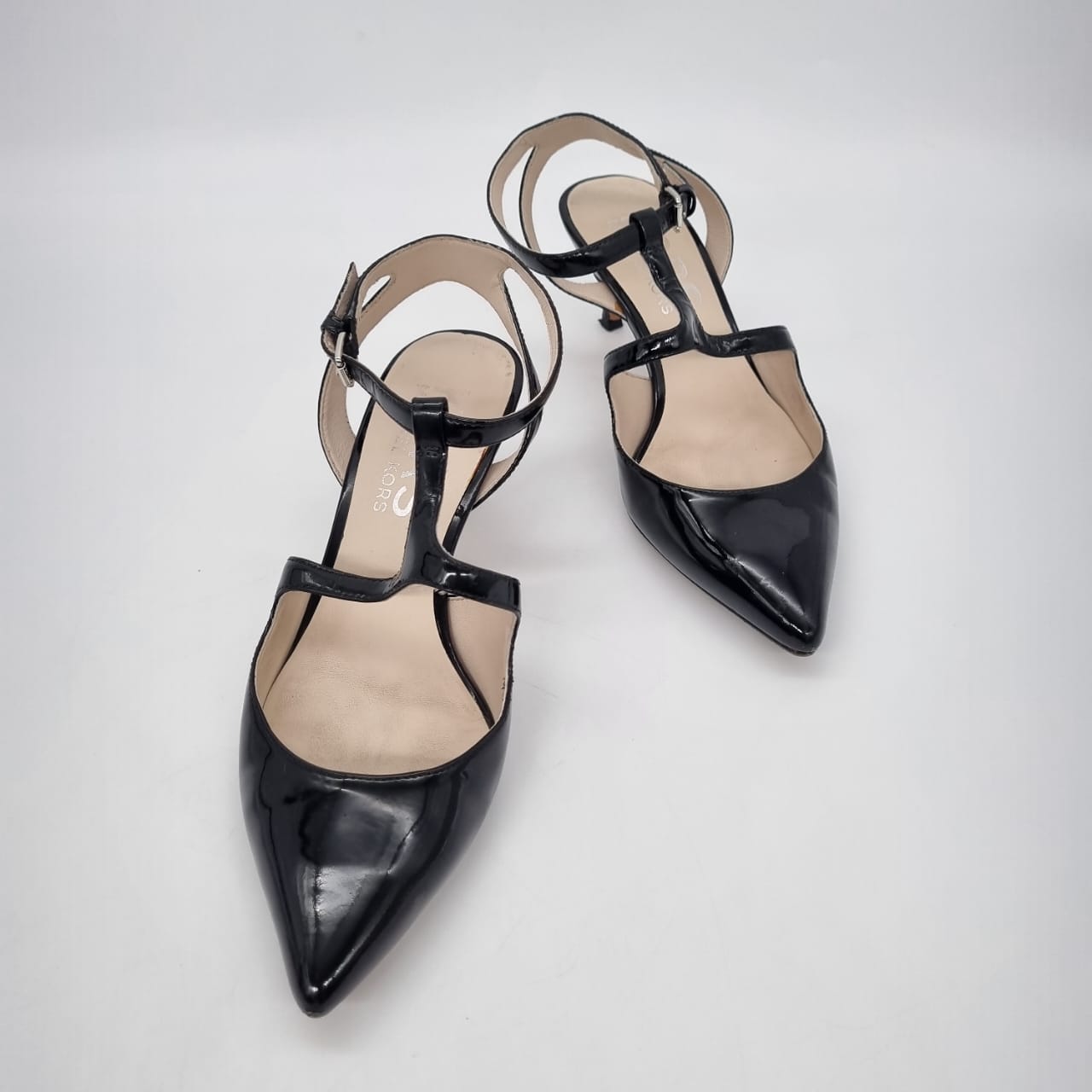 Michael Kors Heels Patent Black Size 6M/24 Dari Ujung