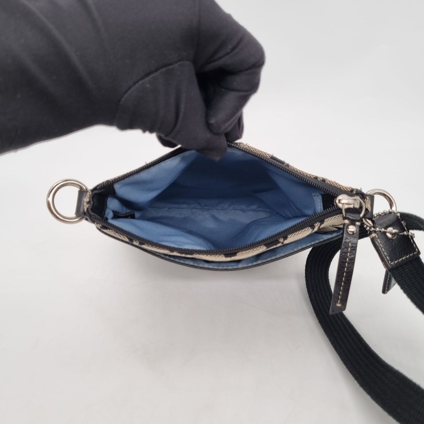 Coach Signature Crossbody Bag Black Size 19x22