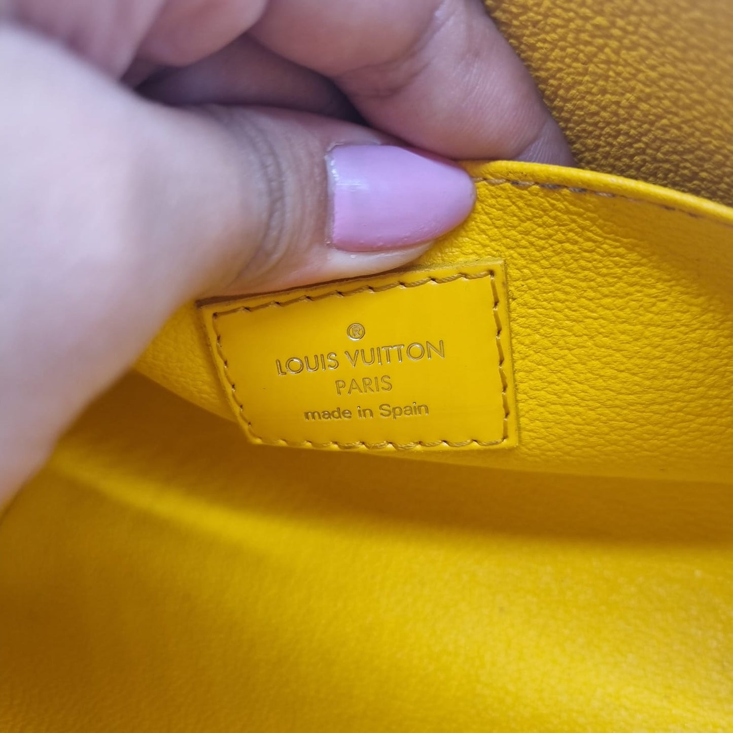 Louis Vuitton Cosmetic Pouch Epi Leather Yellow 2012 Size 17x6x11