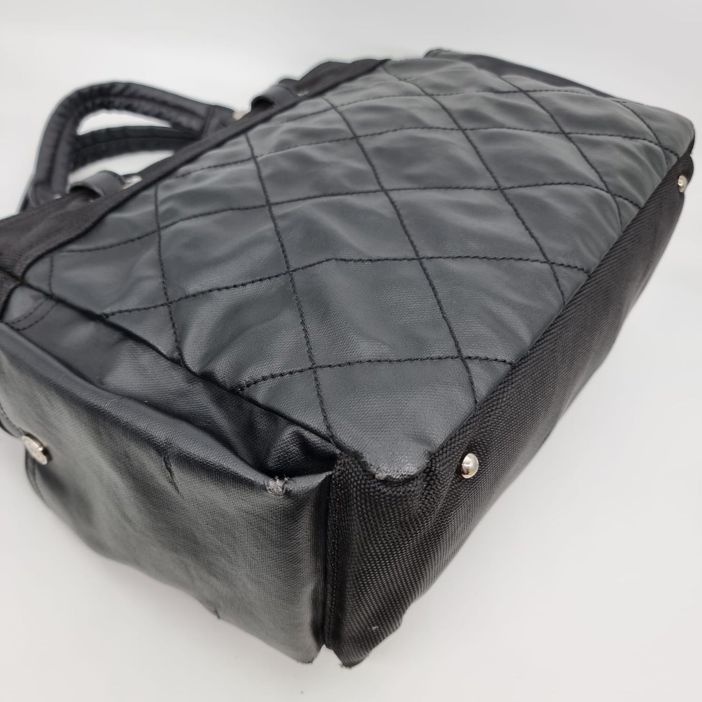 Chanel Biarritz Medium Tota Bag Black #13 Size 38x15x28