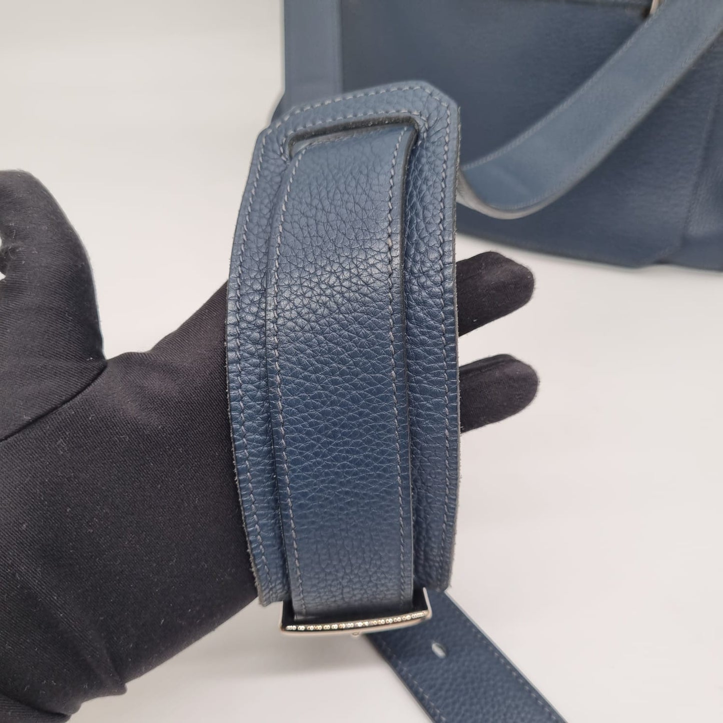 Hermes Jypsiere 34 Togo Leather Deep Blue #L 2008 Size 34x15x28