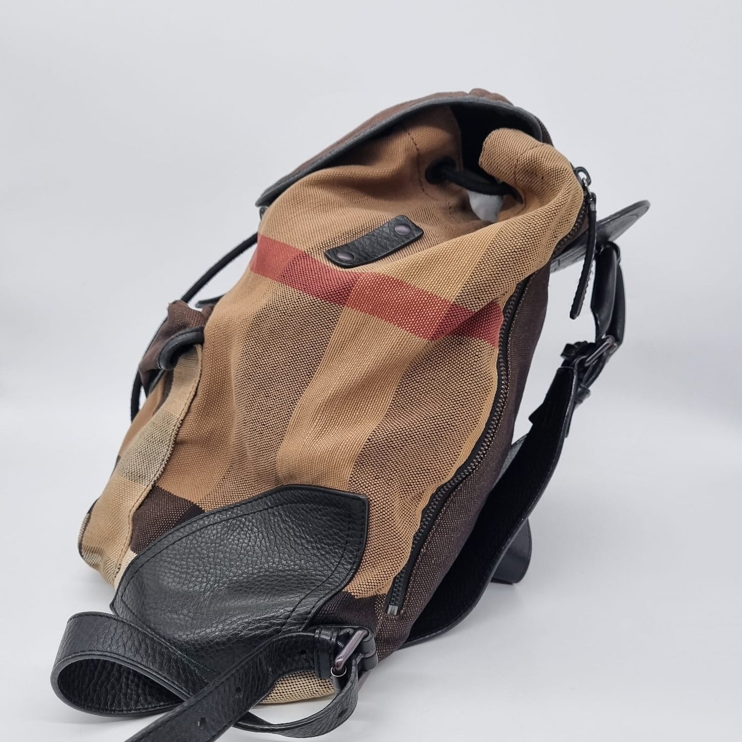 Burberry Backpack Canvas Brown Size 38x14x36