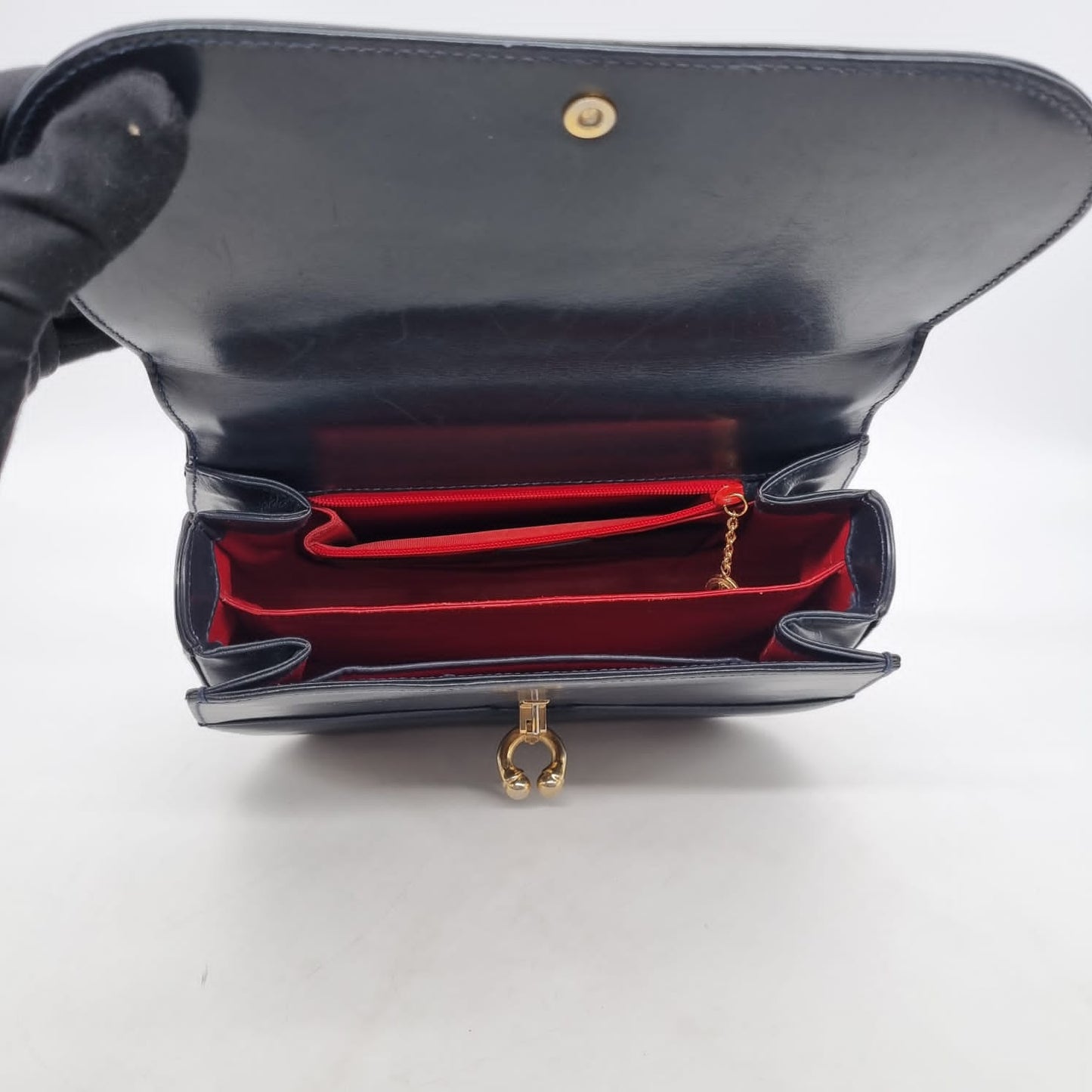 Gucci Vintage Shoulder Bag Black Size 21x28x18
