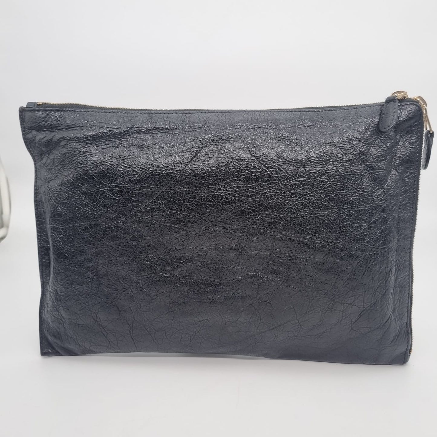 Balenciaga Classic Clutch Agneu Black GHW #V 2020 Size 34x24