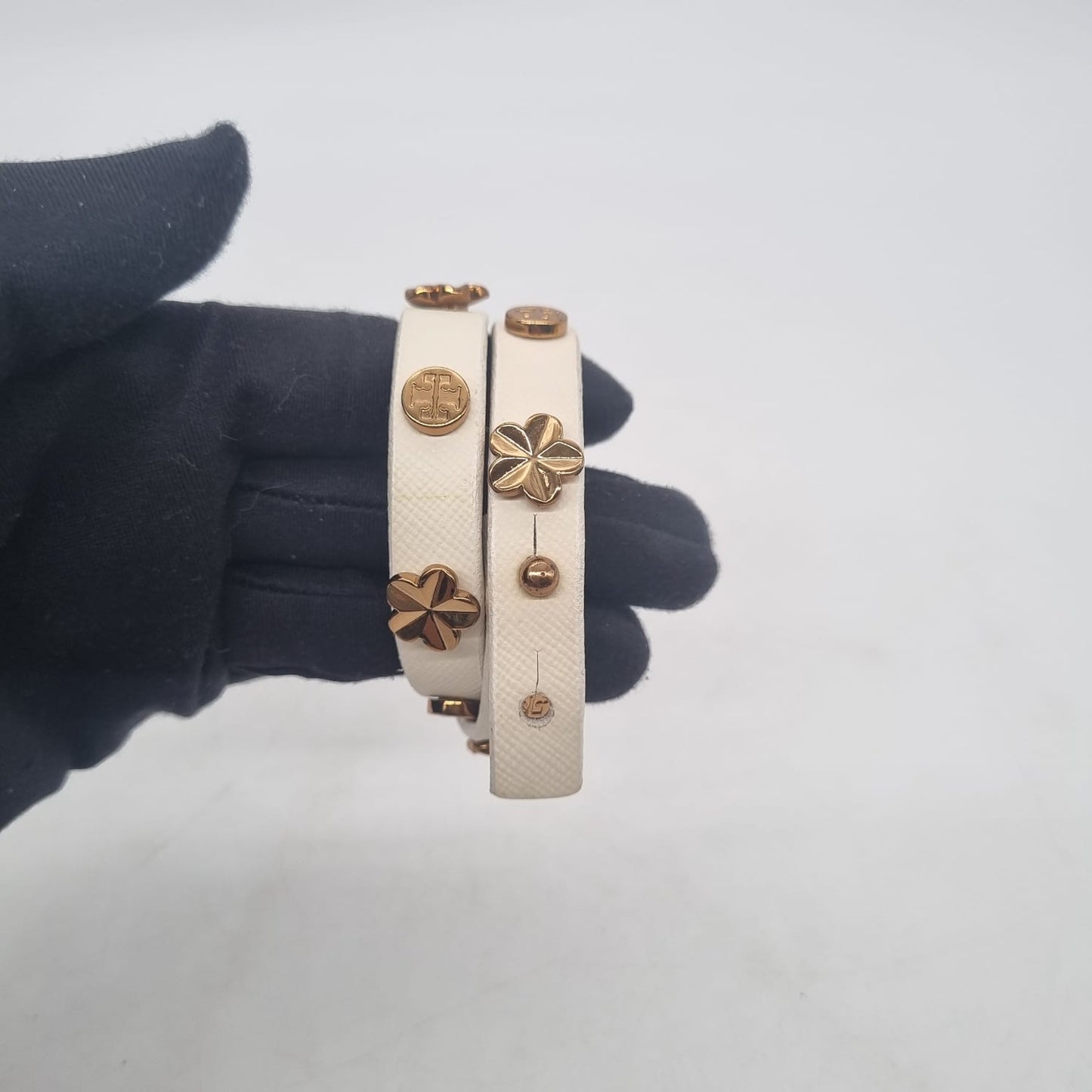 Tory Burch Bracelet Stud White GHW