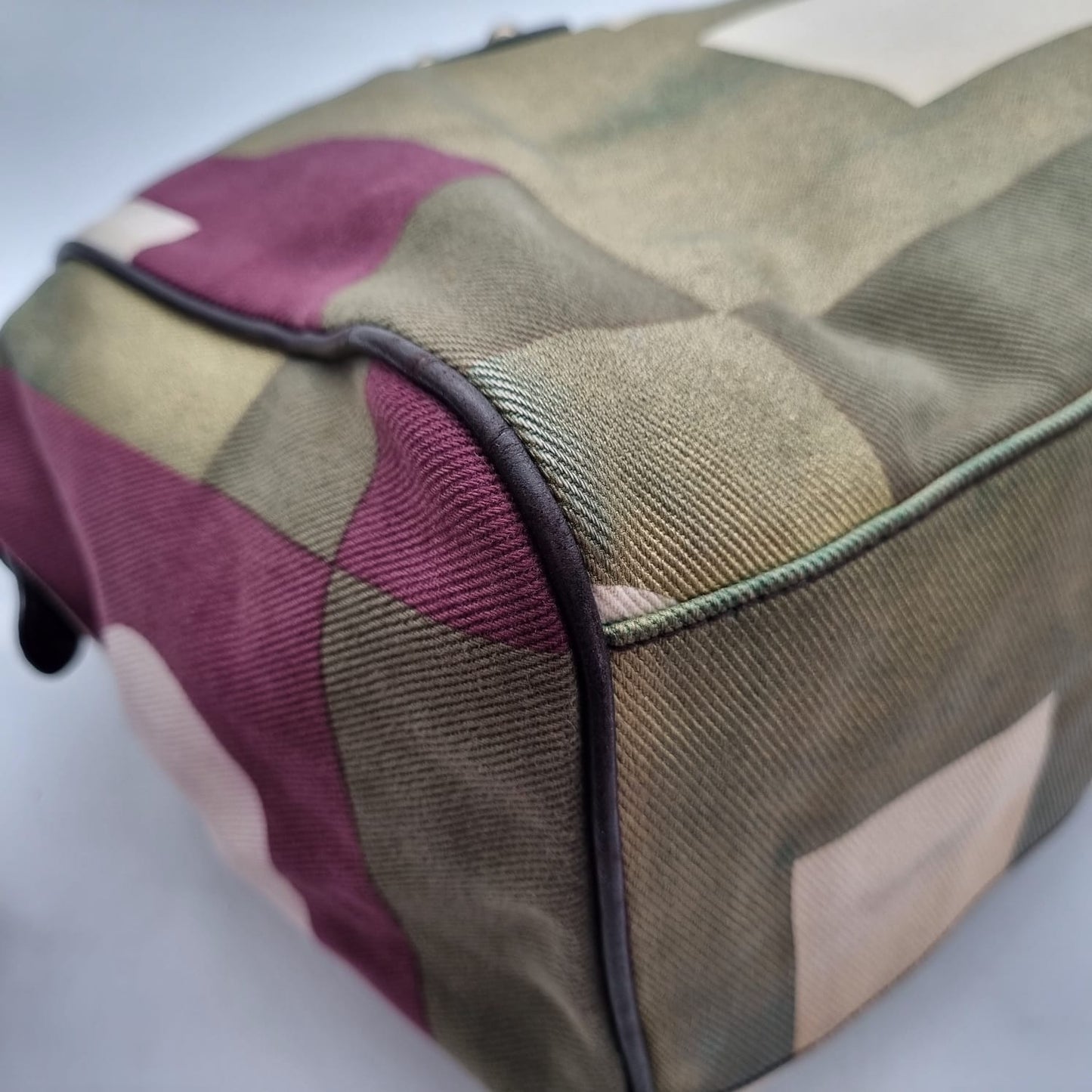 Bally Canvas Shoulder Bag Multicolor Size 35x11x27