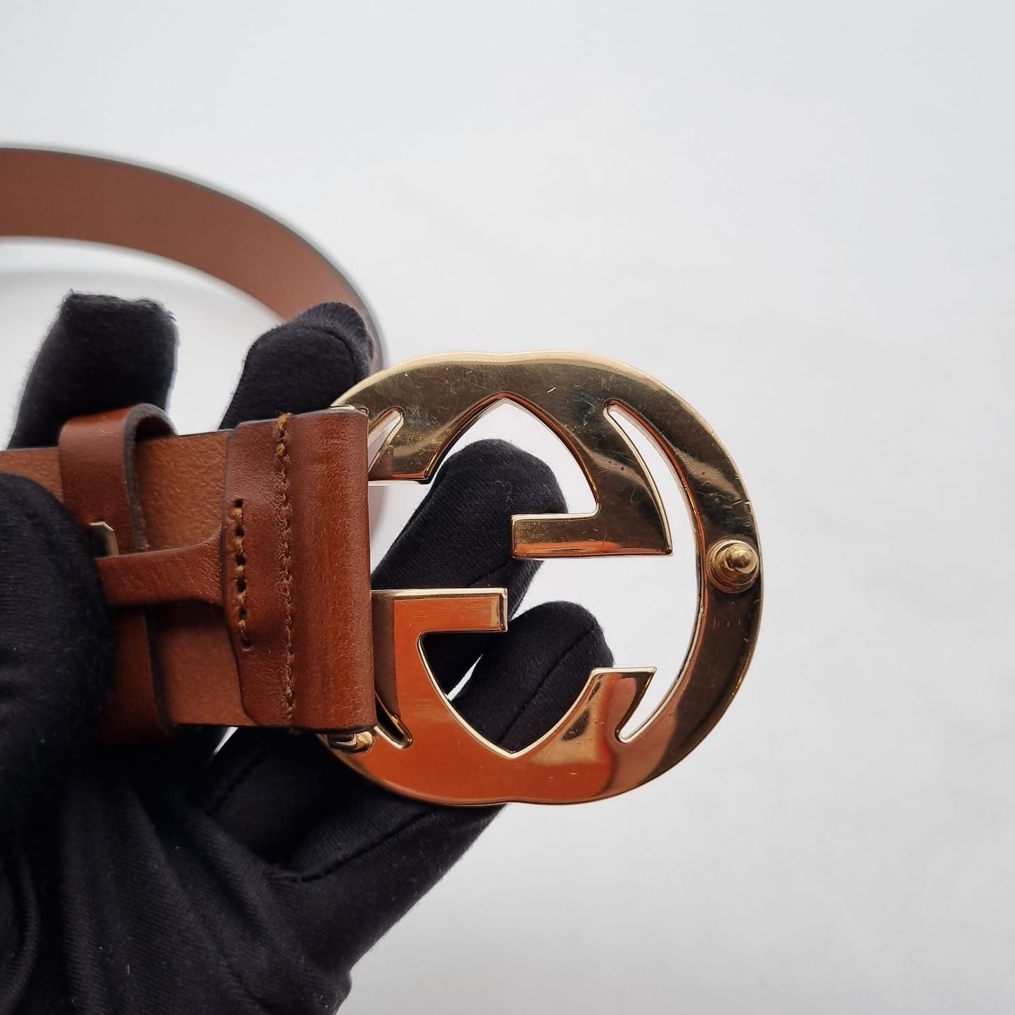 Gucci GG Belt Brown Size 85