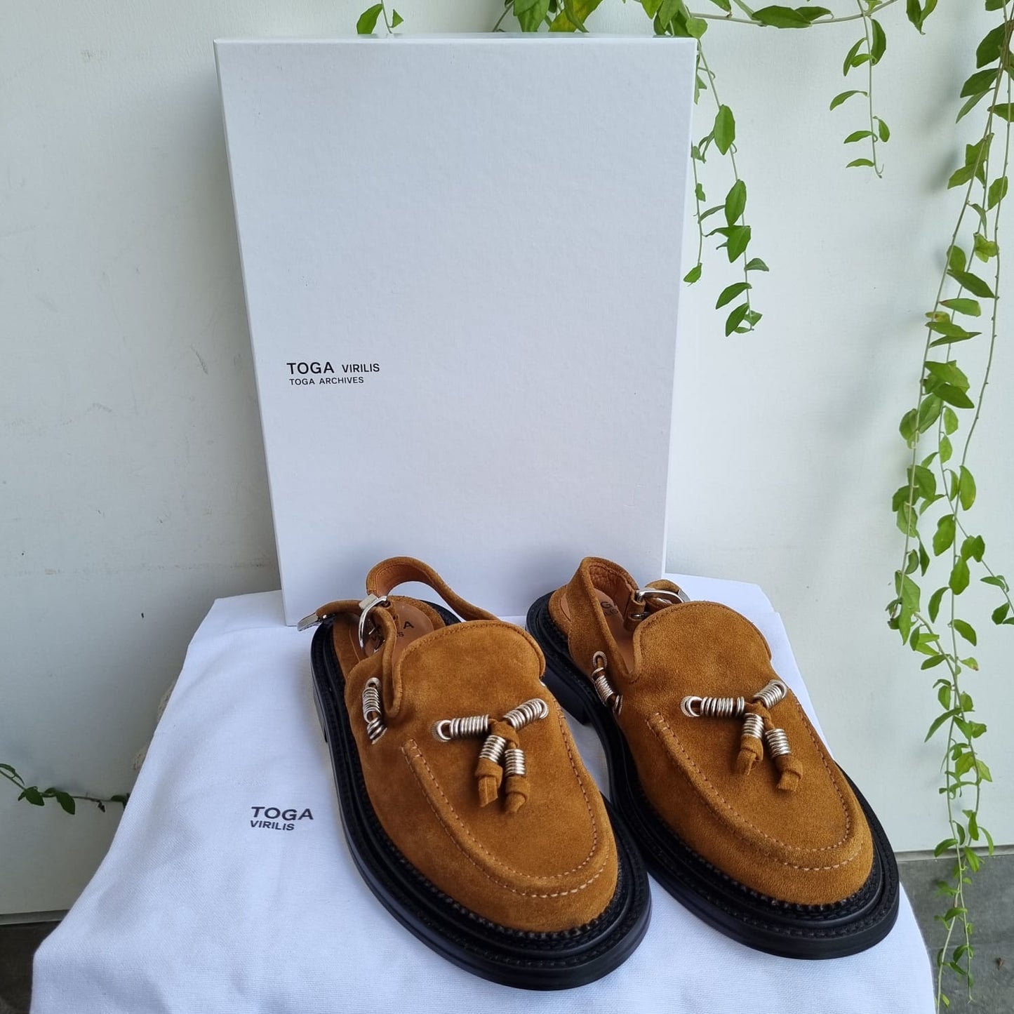 Toga Virilis Slingback Suade Brown Size 40/28