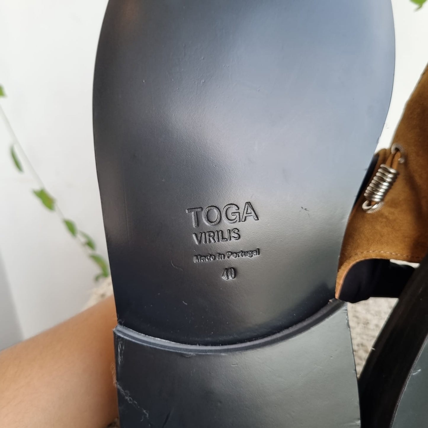 Toga Virilis Slingback Suade Brown Size 40/28