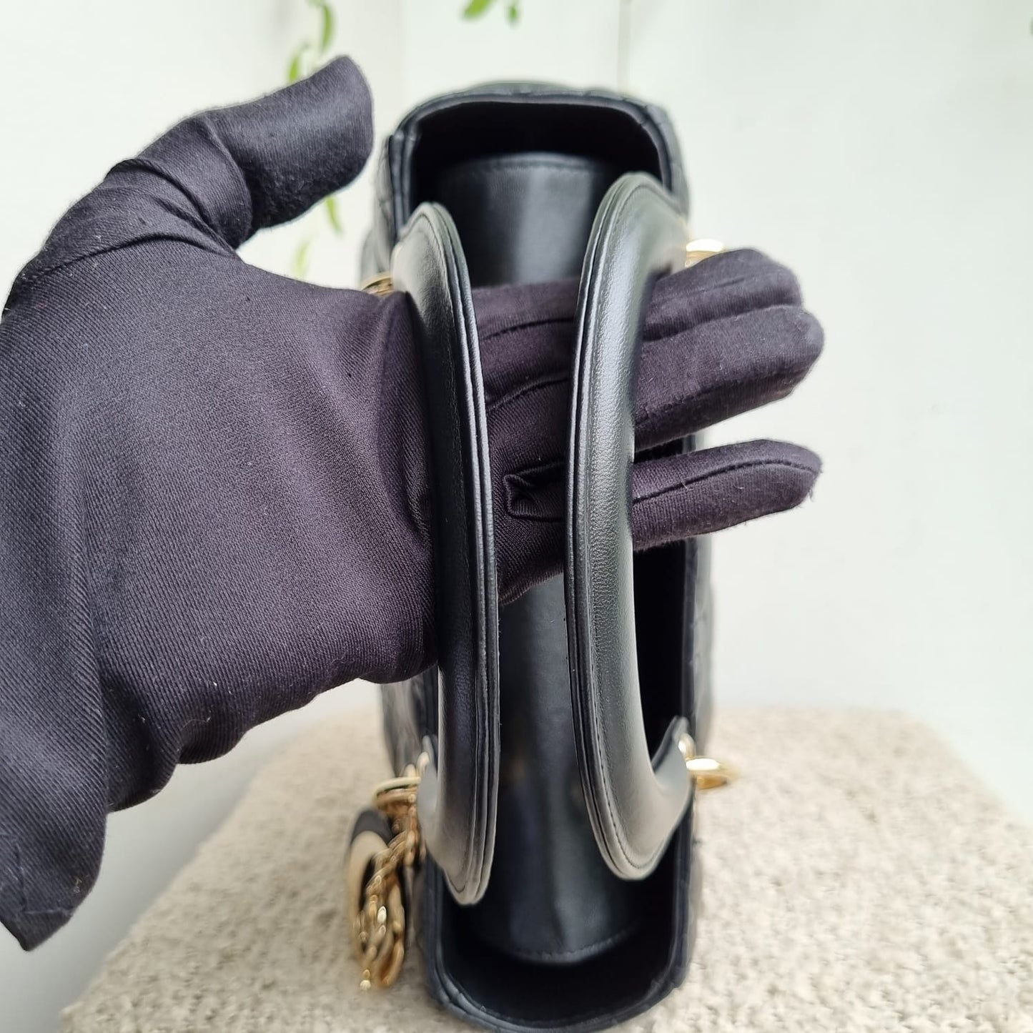 Dior Lady Dior Medium Black LGHW 2020 Size 24x10x21