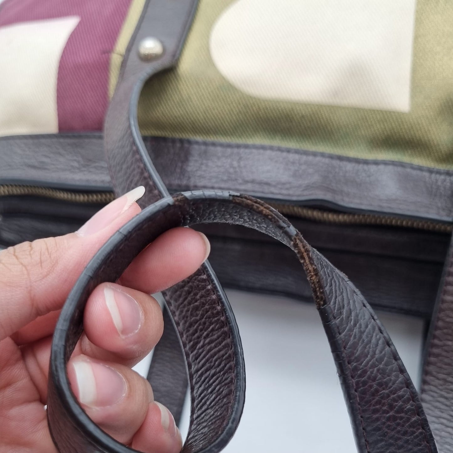 Bally Canvas Shoulder Bag Multicolor Size 35x11x27