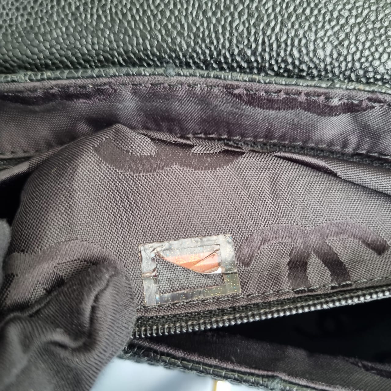 Chanel Vintage Flap Bag Black Caviar GHW (broken Holo) Size 29x9x16