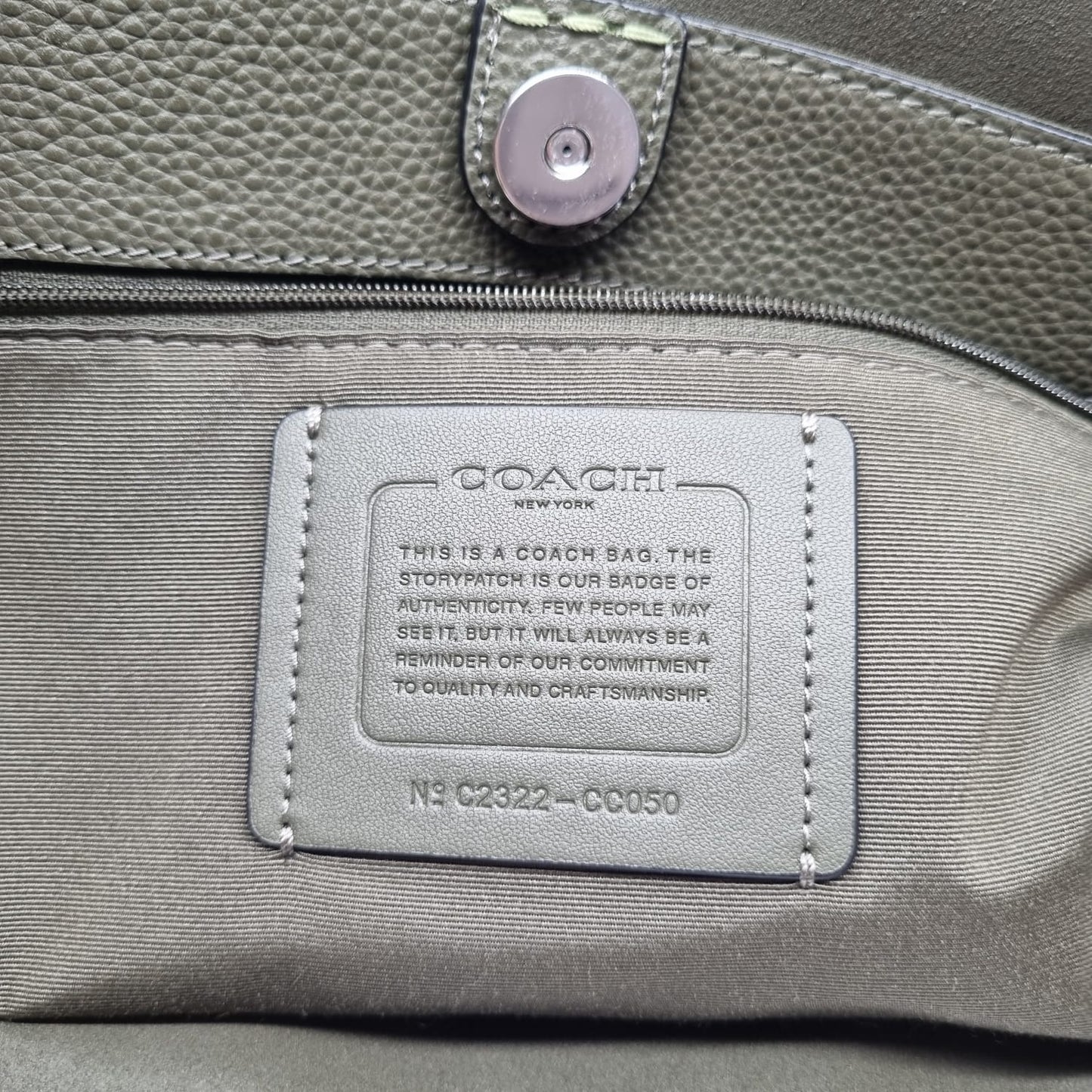 Coach Cameron Tote Olive Size 33x13x28