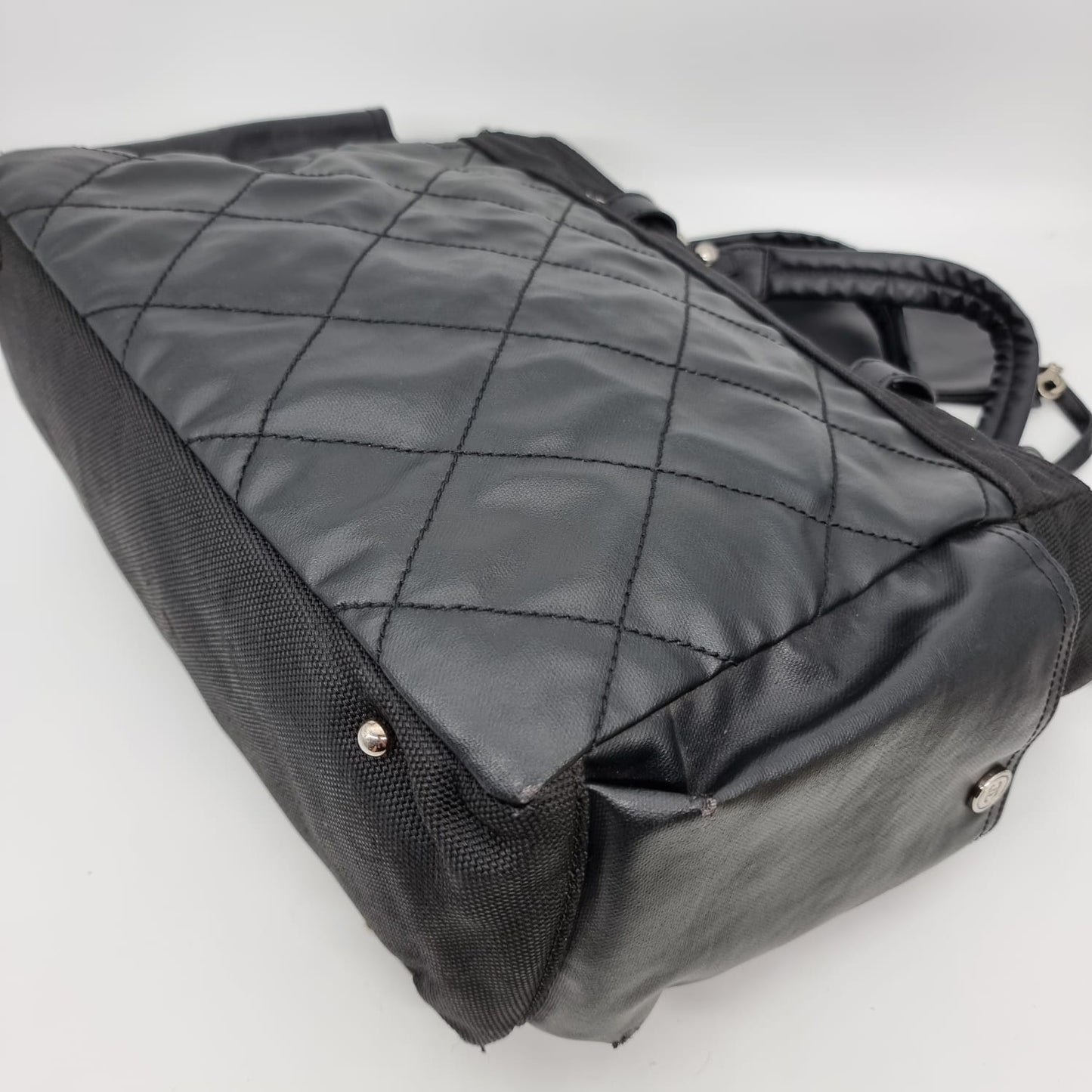 Chanel Biarritz Medium Tota Bag Black #13 Size 38x15x28