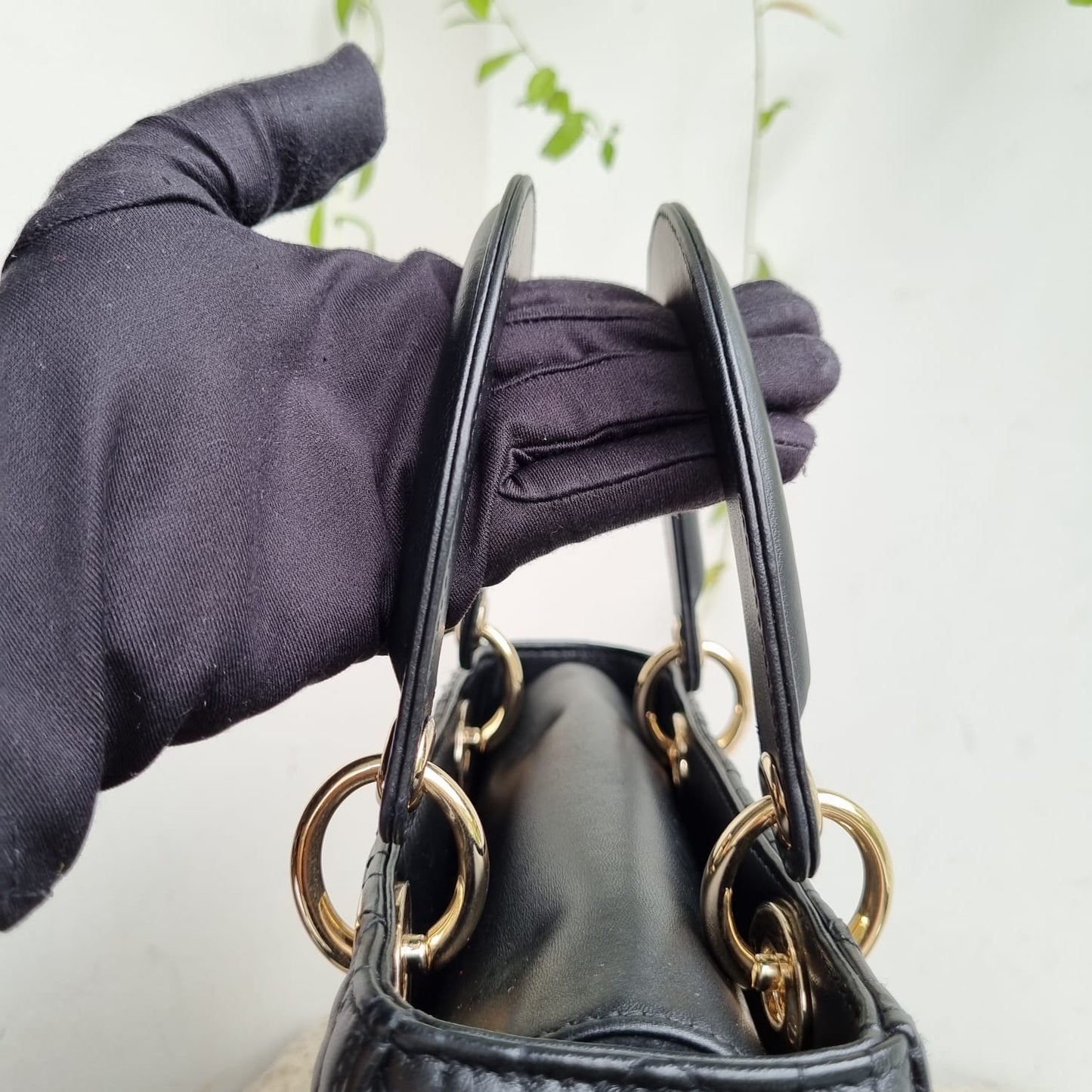 Dior Lady Dior Medium Black LGHW 2020 Size 24x10x21