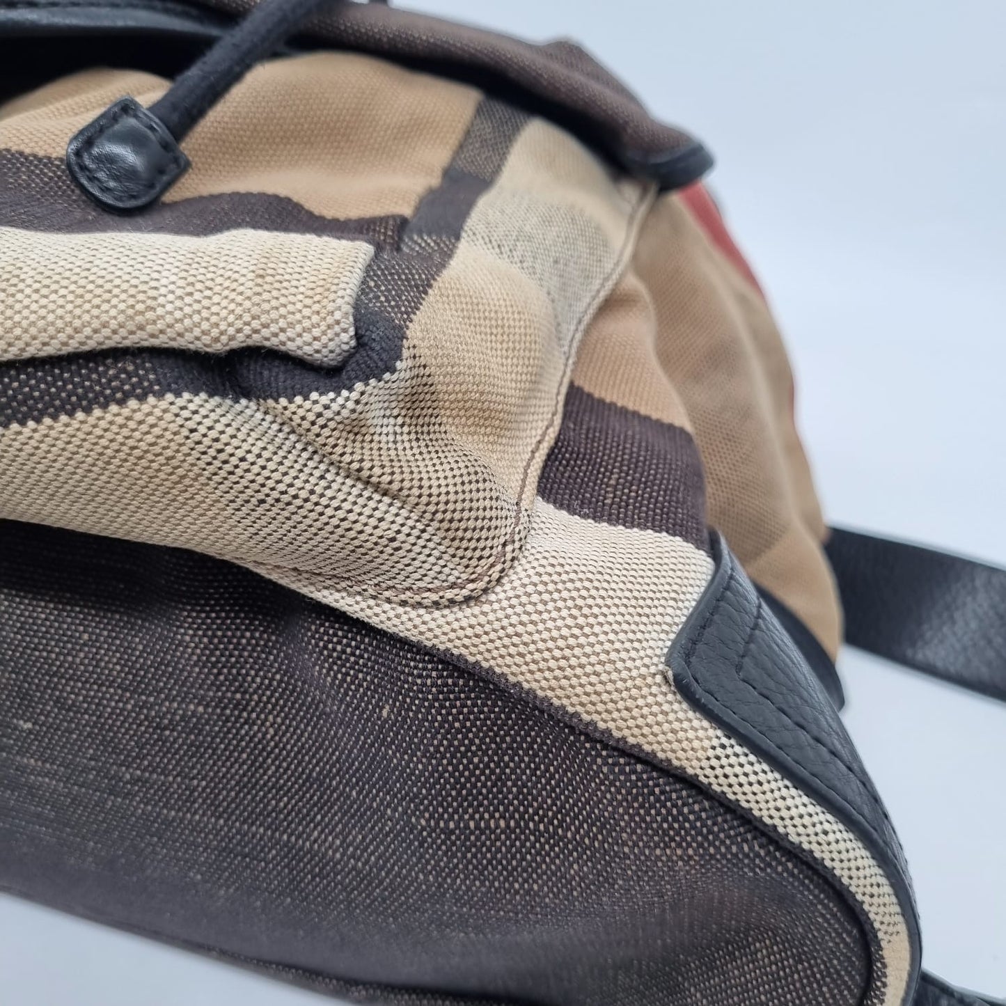 Burberry Backpack Canvas Brown Size 38x14x36